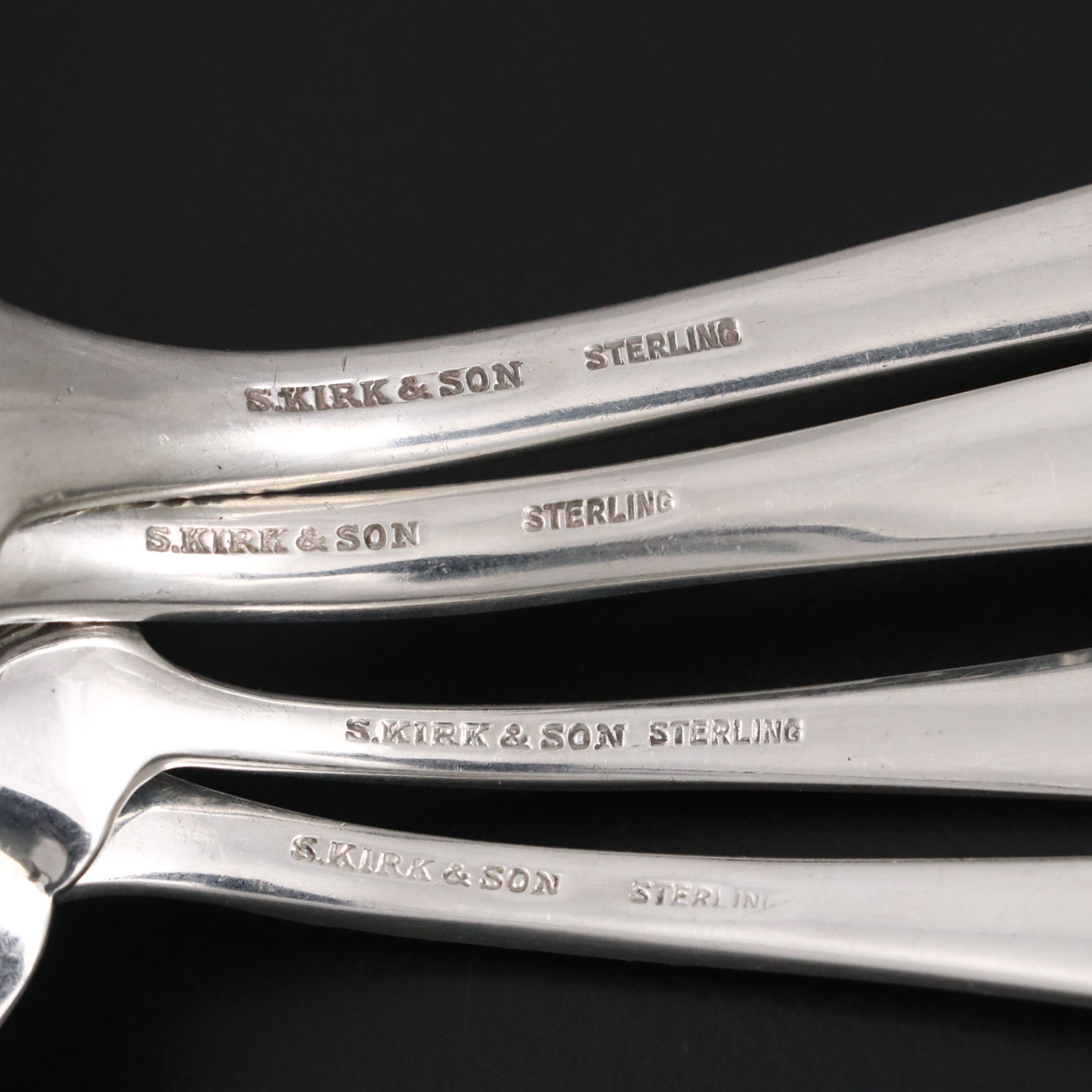 S. Kirk & Son "Repoussé" Sterling Silver Serving Utensils, Late 19th Century