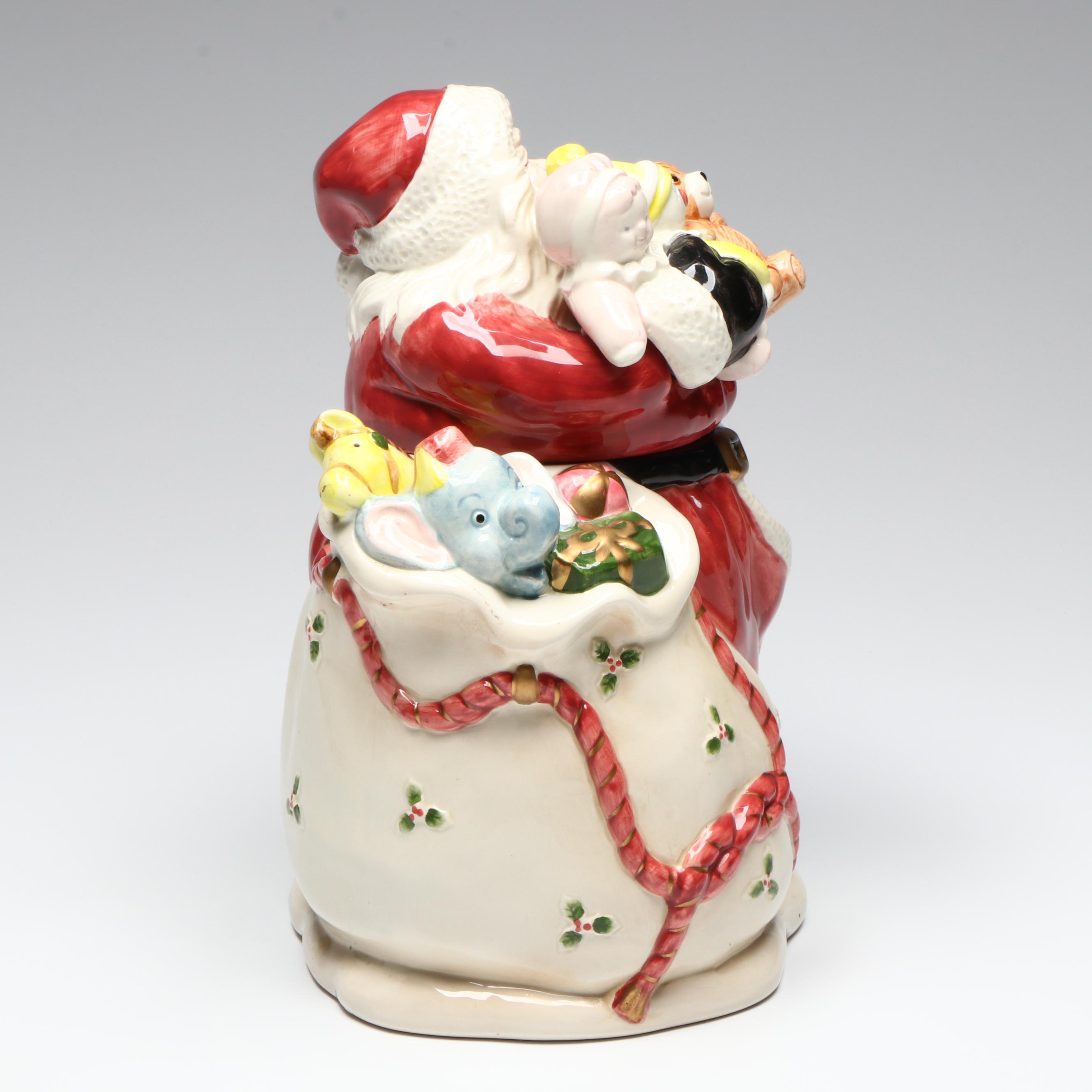 Fitz & Floyd Santa and Toy Sack Cookie Jar