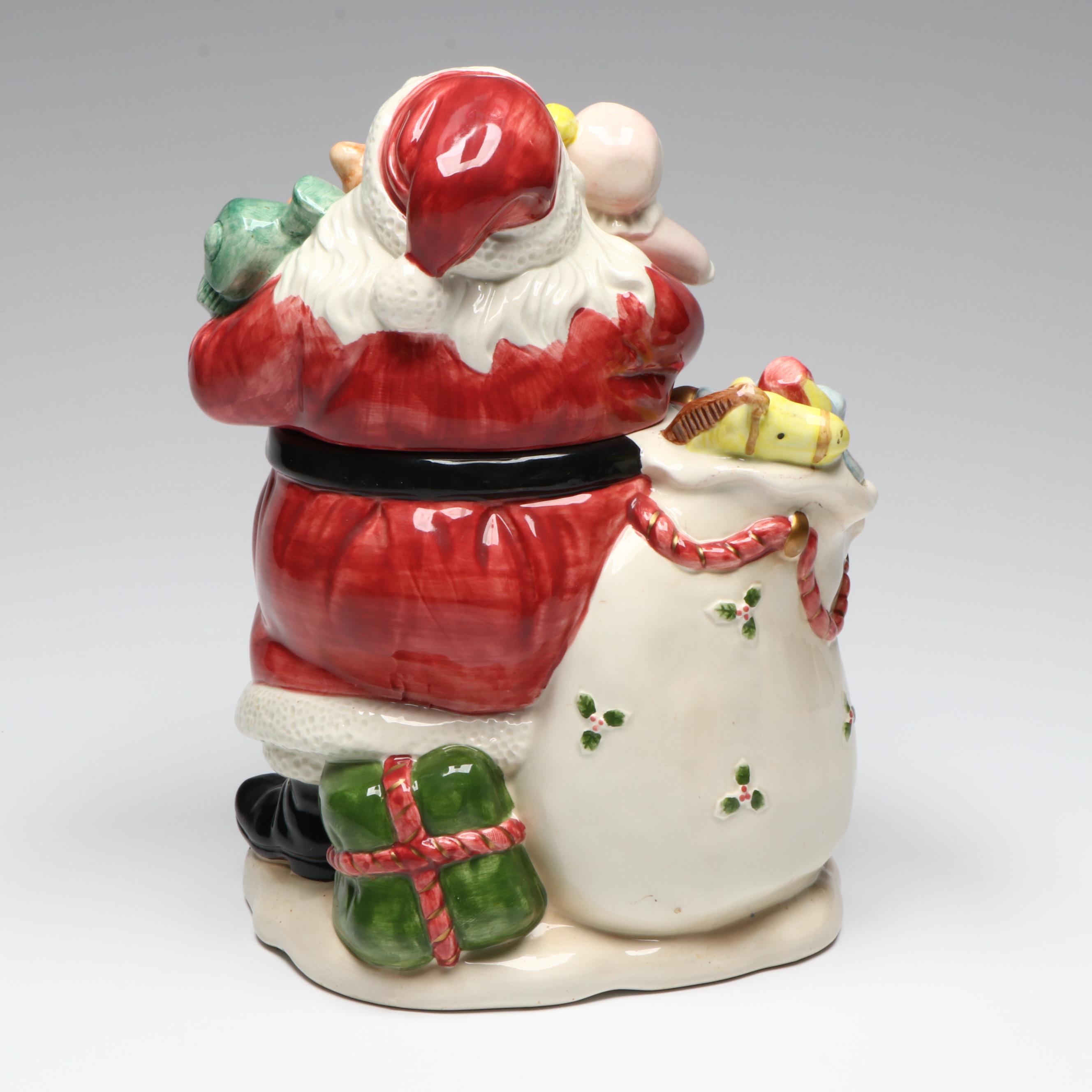 Fitz & Floyd Santa and Toy Sack Cookie Jar