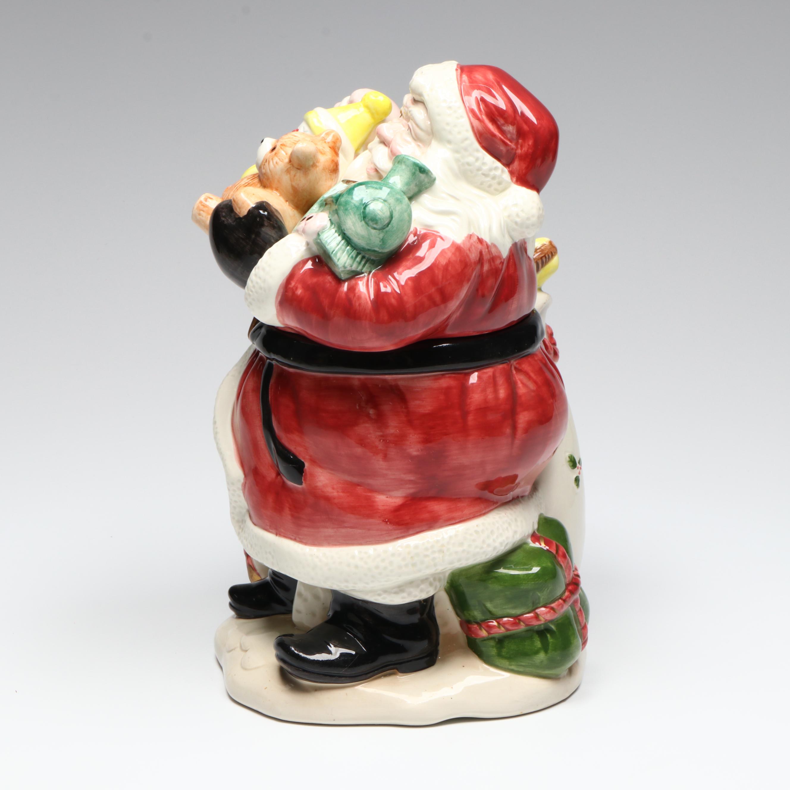 Fitz & Floyd Santa and Toy Sack Cookie Jar