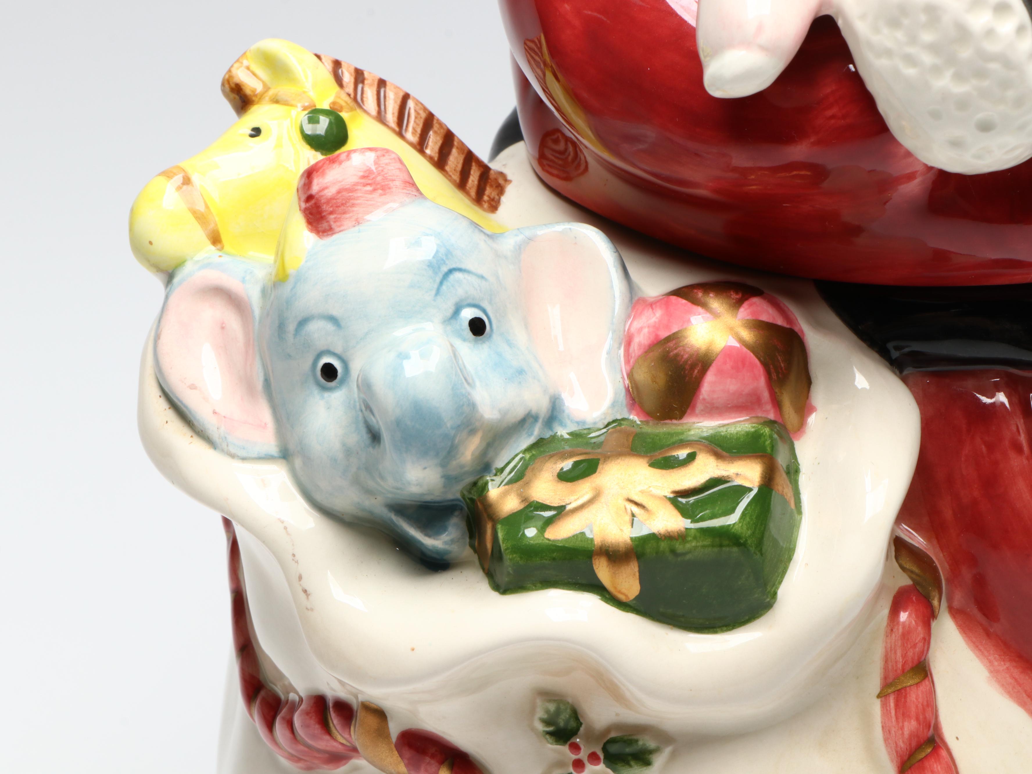 Fitz & Floyd Santa and Toy Sack Cookie Jar