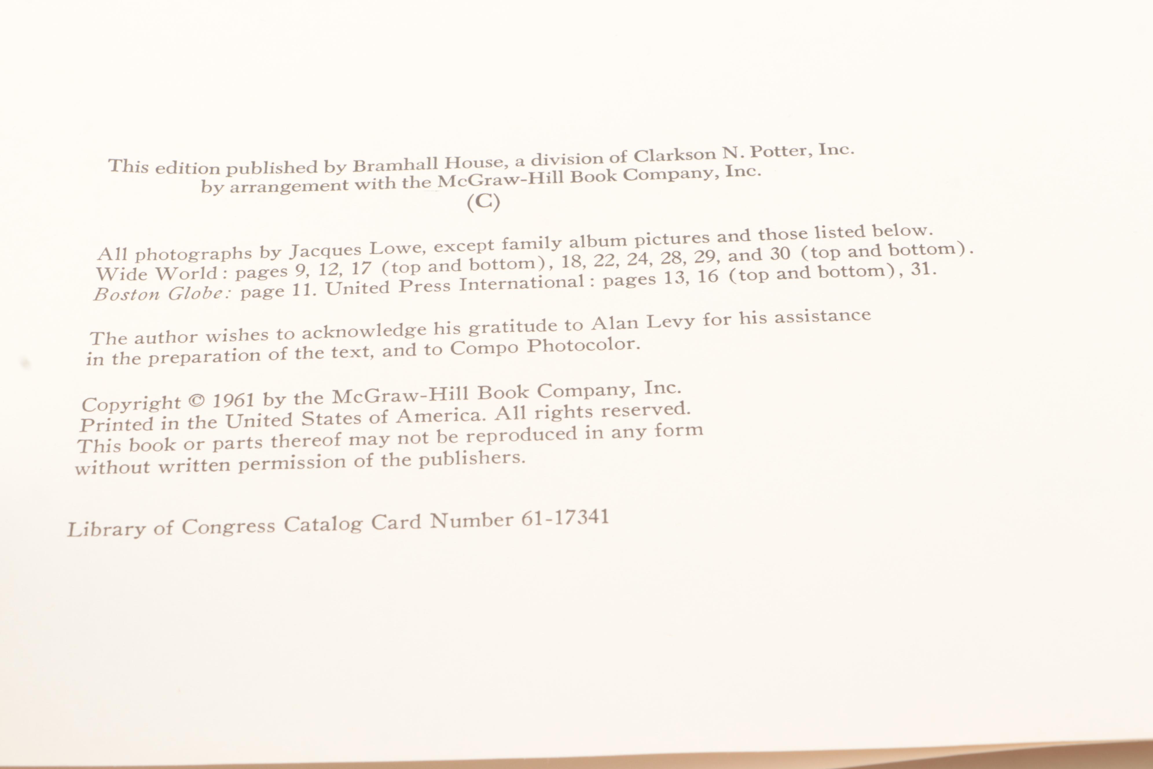 First Edition "Jacqueline Kennedy: The White House Years" by H. Bowles and More