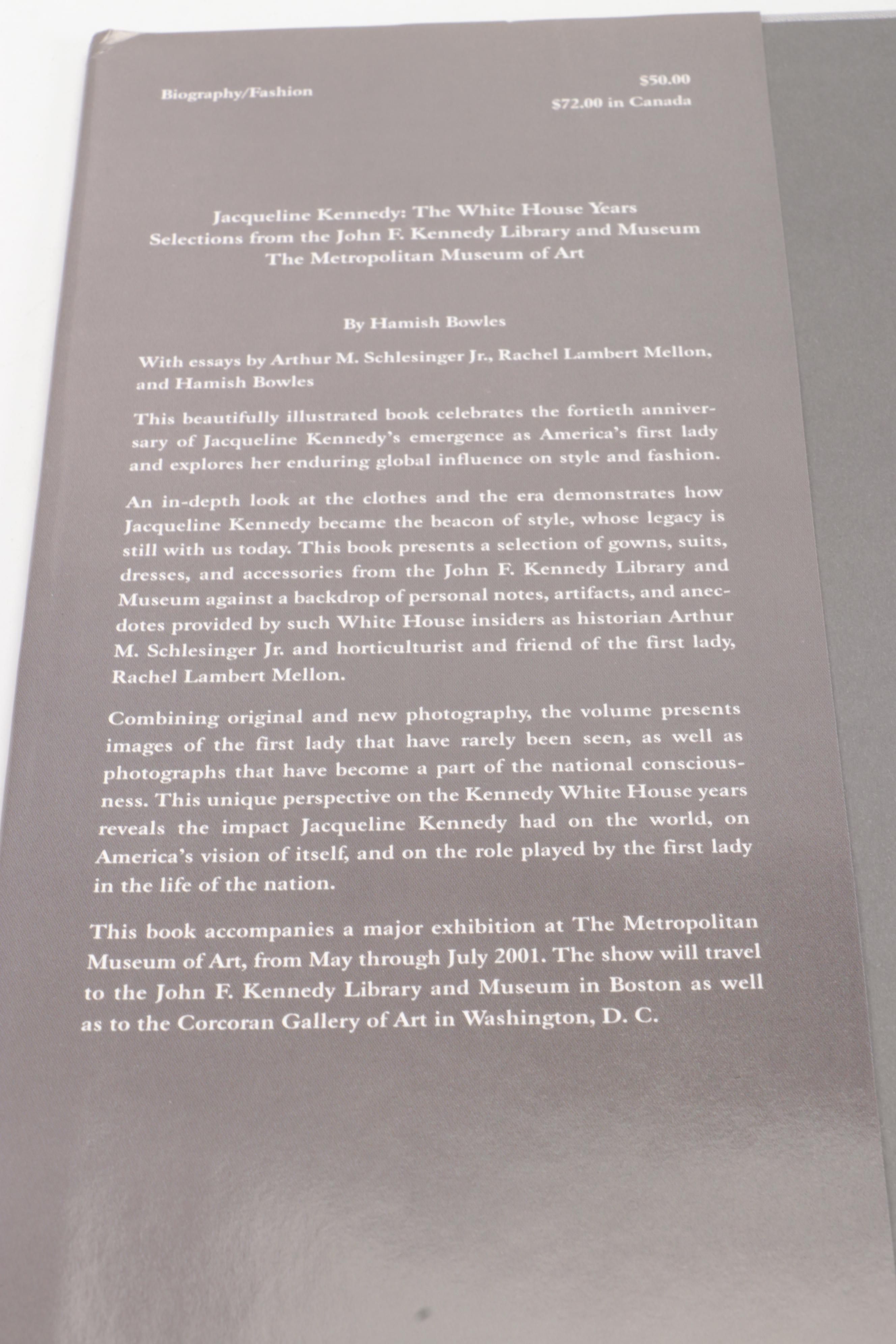 First Edition "Jacqueline Kennedy: The White House Years" by H. Bowles and More