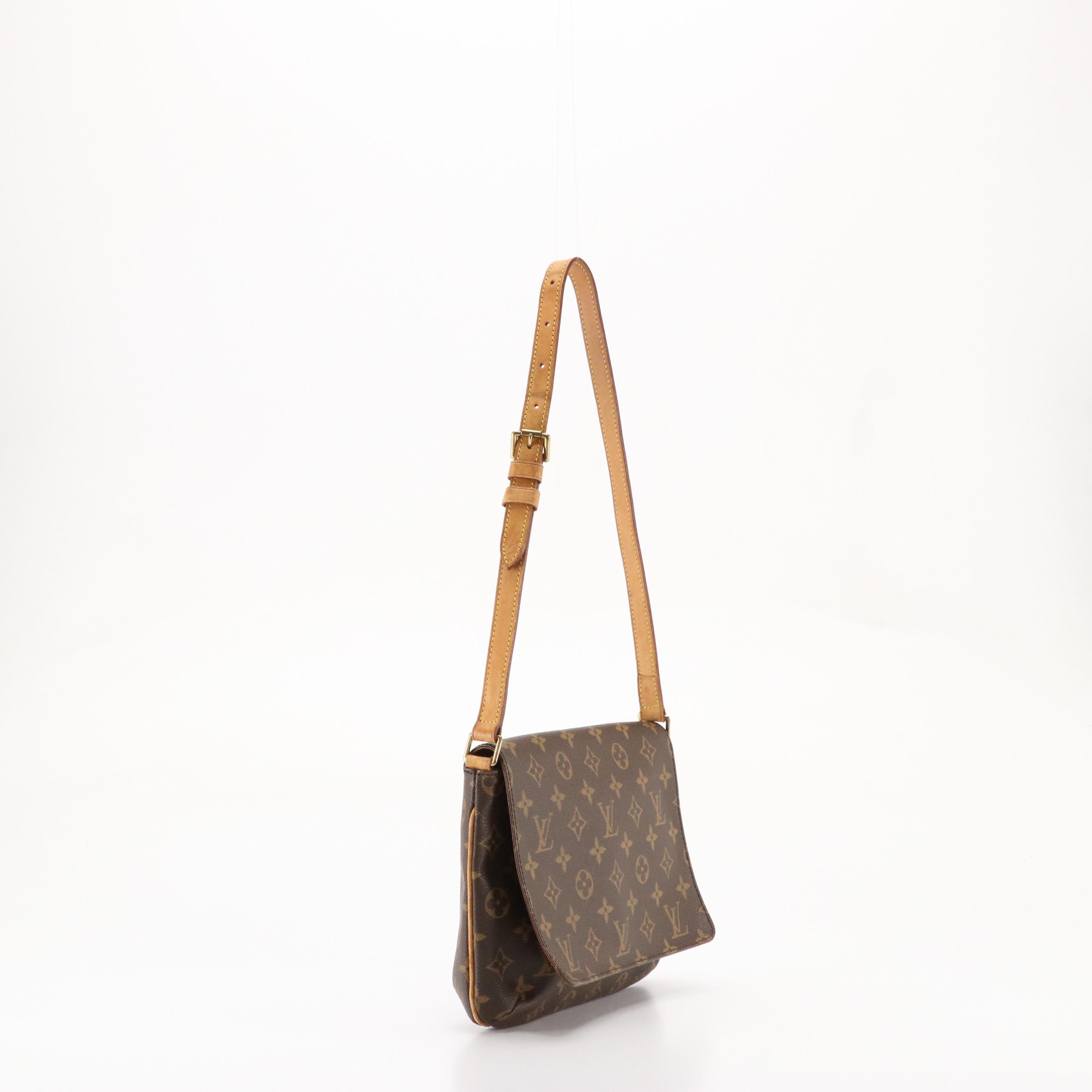 Louis Vuitton Musette Tango Shoulder Bag in Monogram Canvas and Vachetta Leather