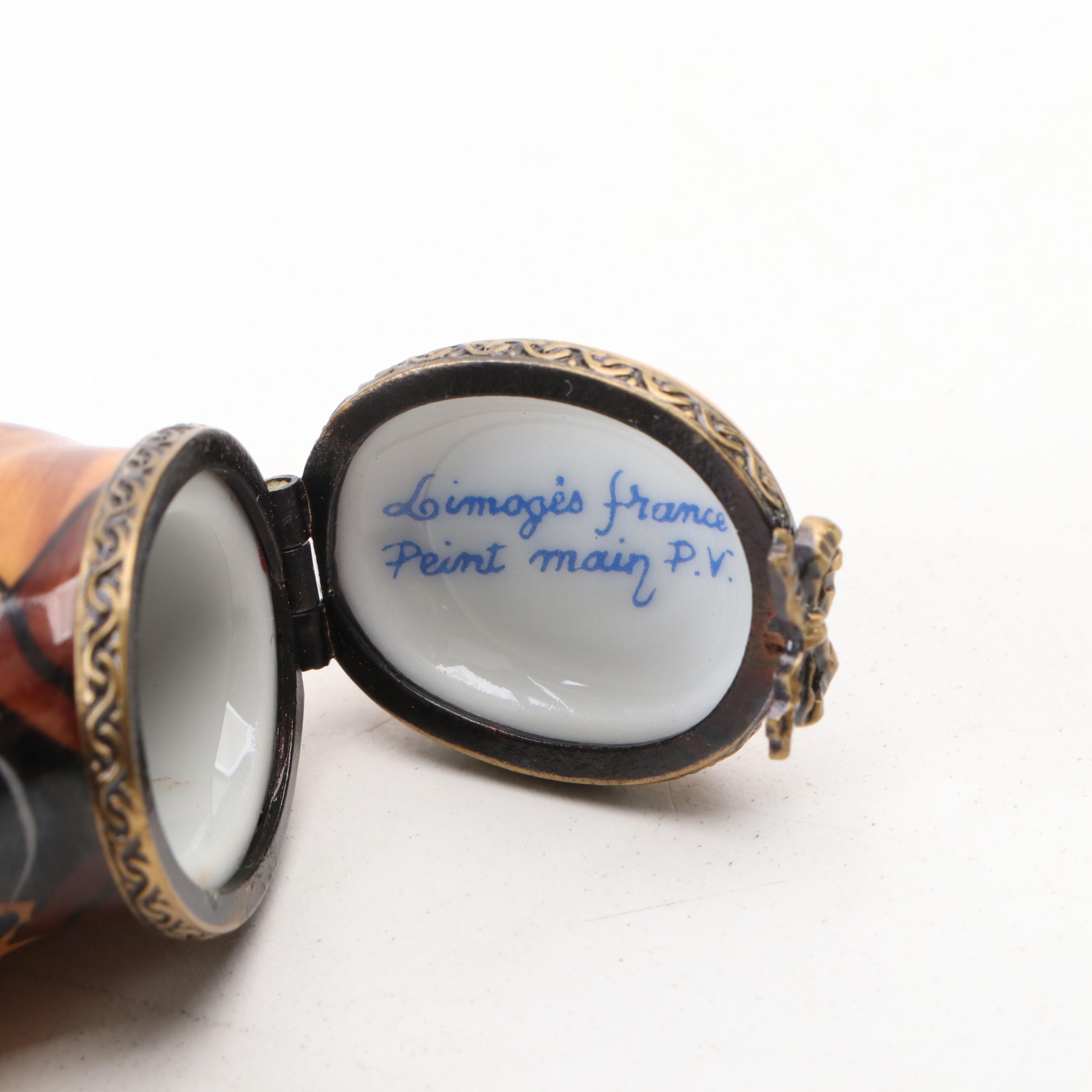 Parry Vieille Porcelain Boot Limoges Box and Other Porcelain Boxes