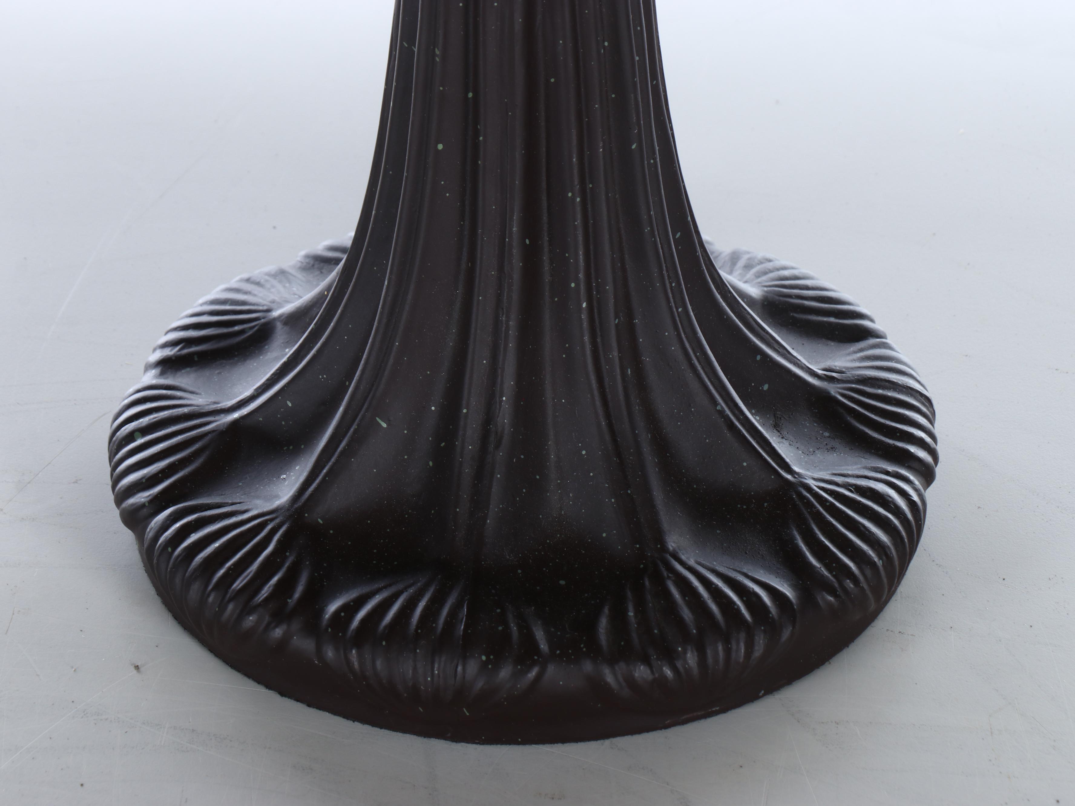 Slag Glass Fluted Table Lamp