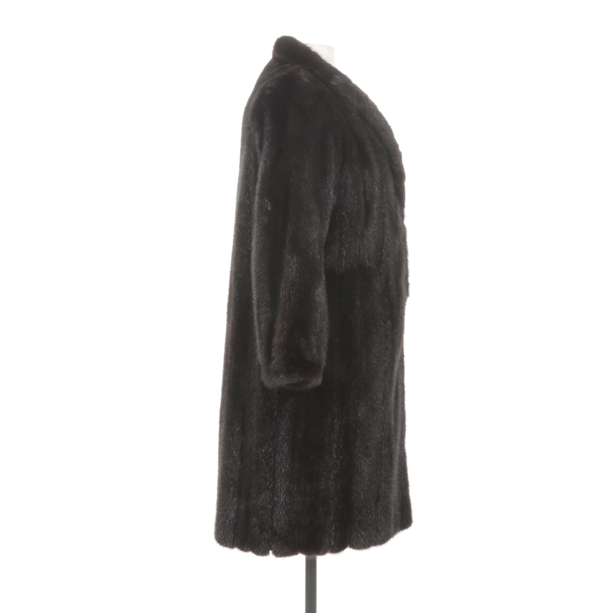 Black Mink Fur Coat by Dillard's