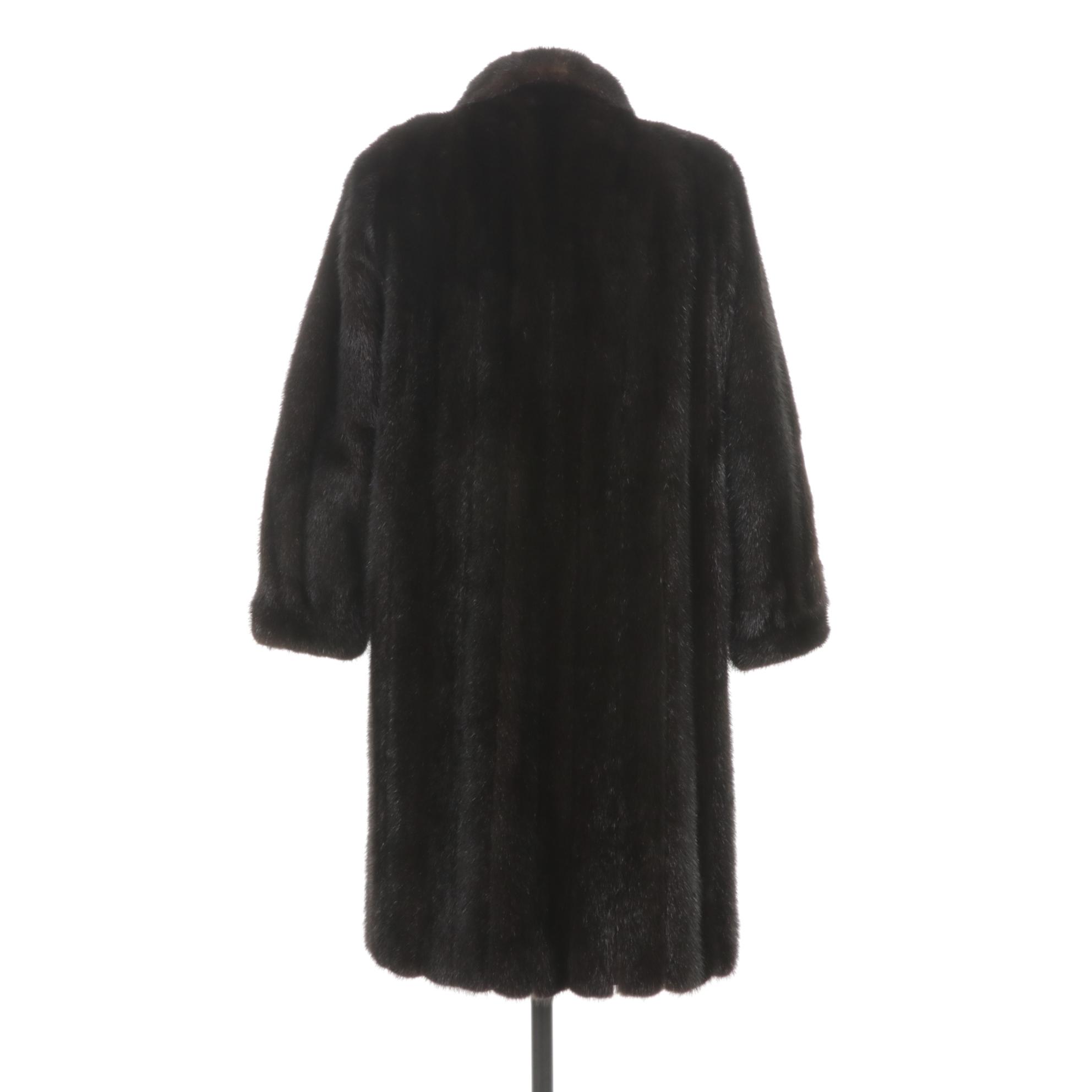 Black Mink Fur Coat by Dillard's