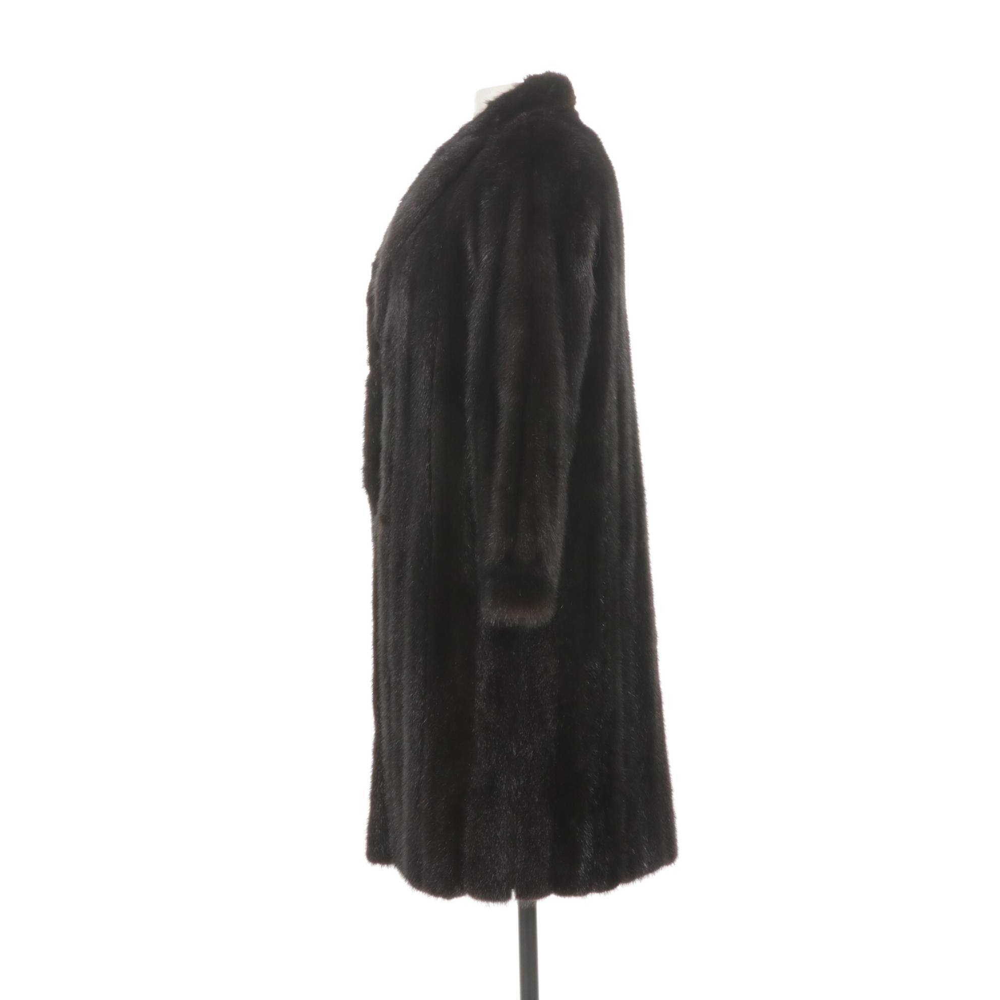 Black Mink Fur Coat by Dillard's