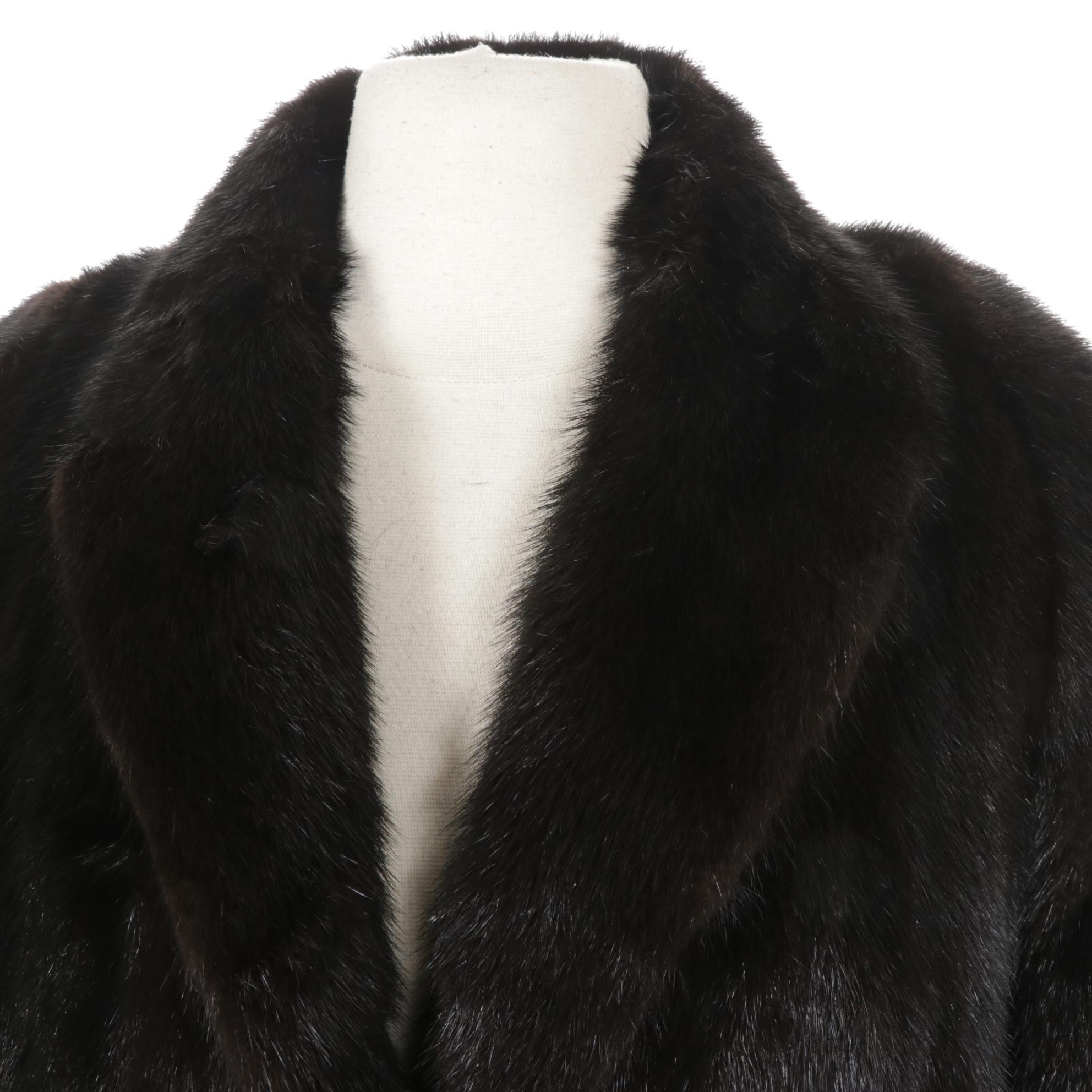 Black Mink Fur Coat by Dillard's