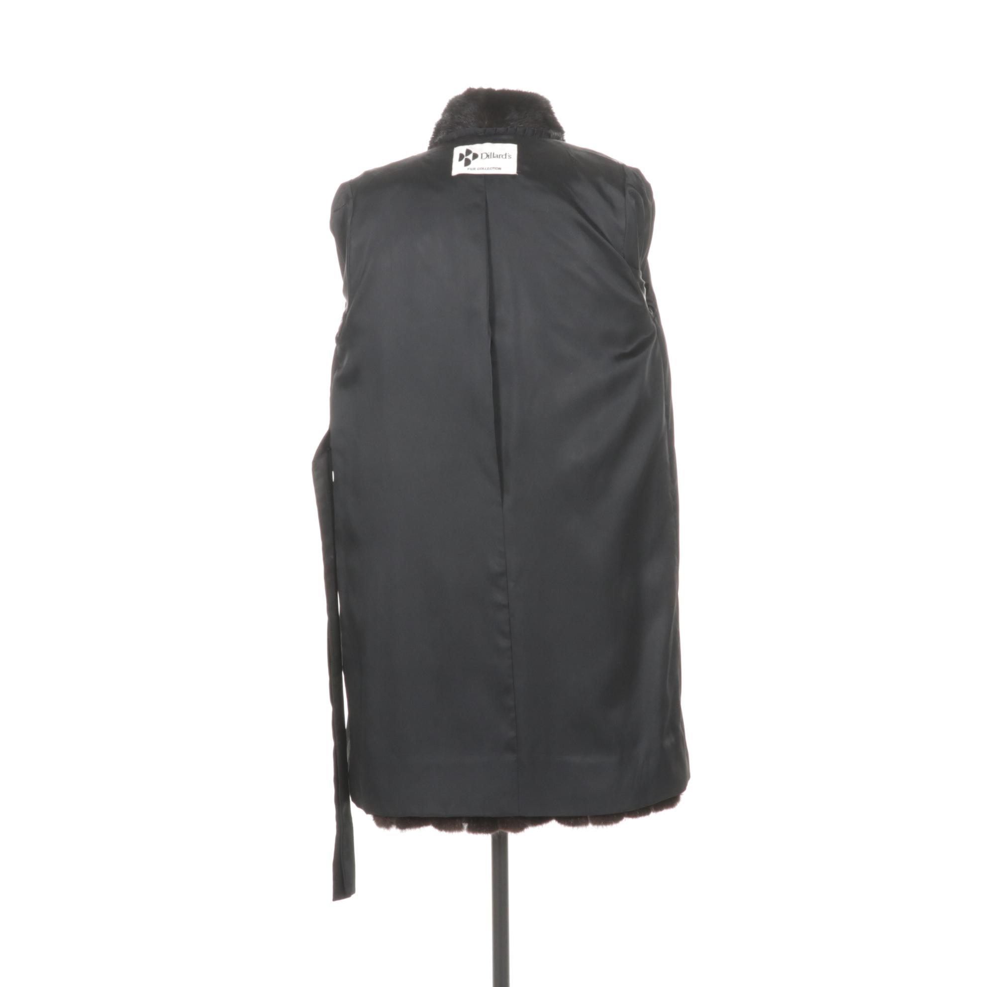 Black Mink Fur Coat by Dillard's