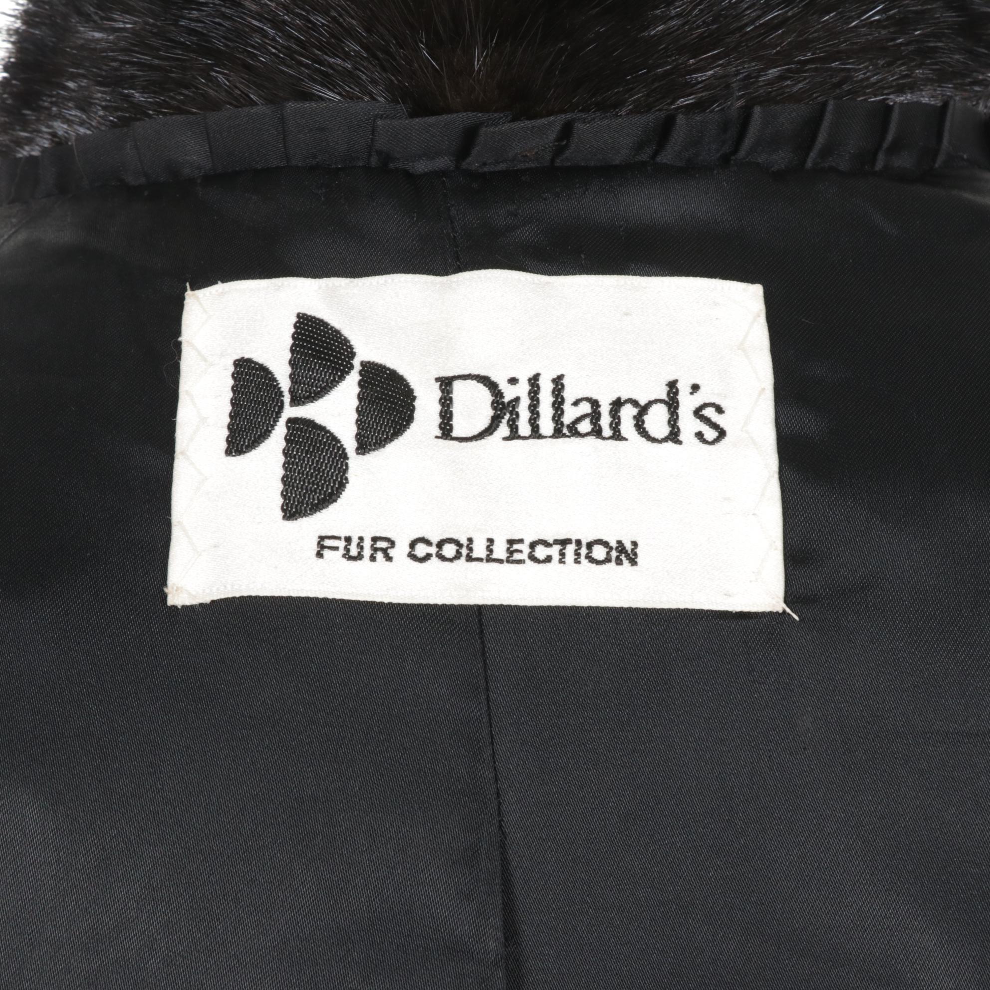Black Mink Fur Coat by Dillard's