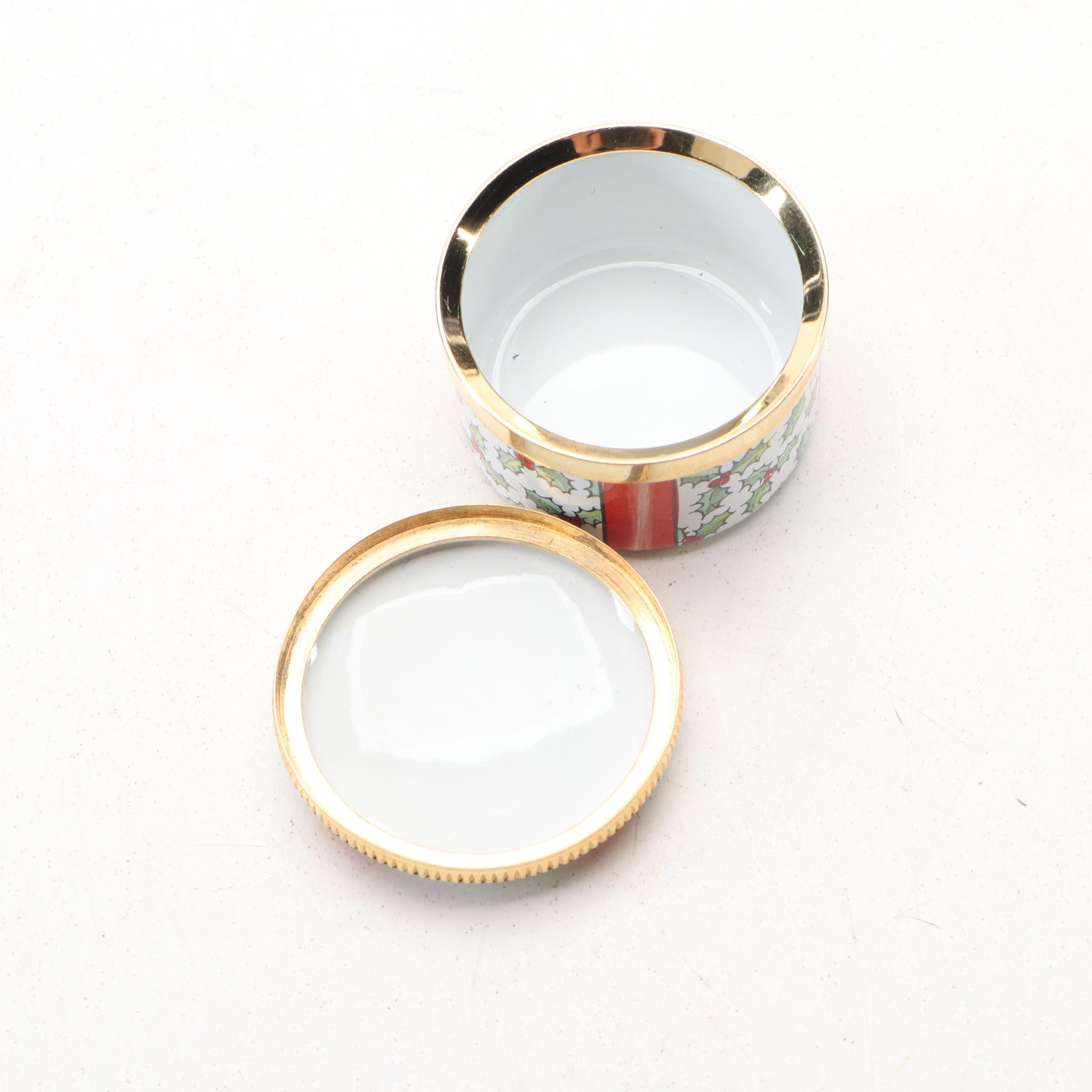 Bilston & Battersea for Cartier Enameled Box and Other English Enameled Boxes