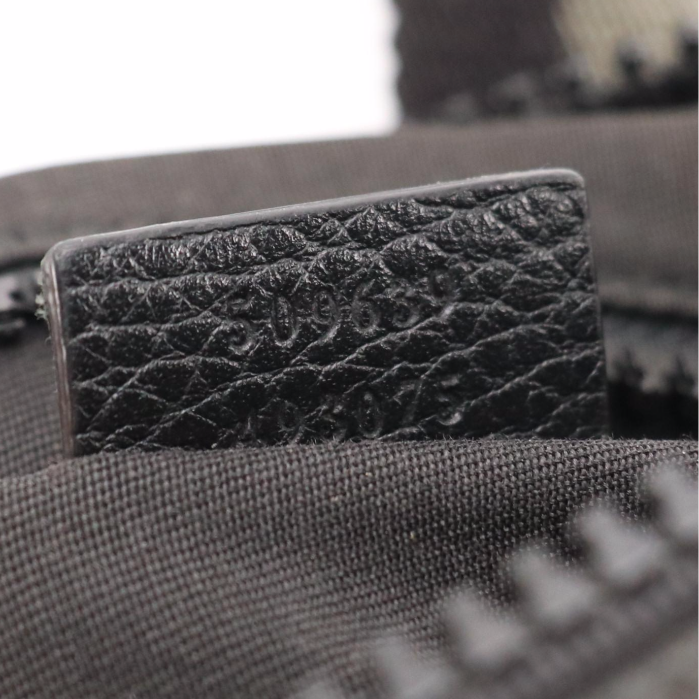 Gucci Black GG Nylon Jacquard and Calfskin Grain Leather Crossbody Bag