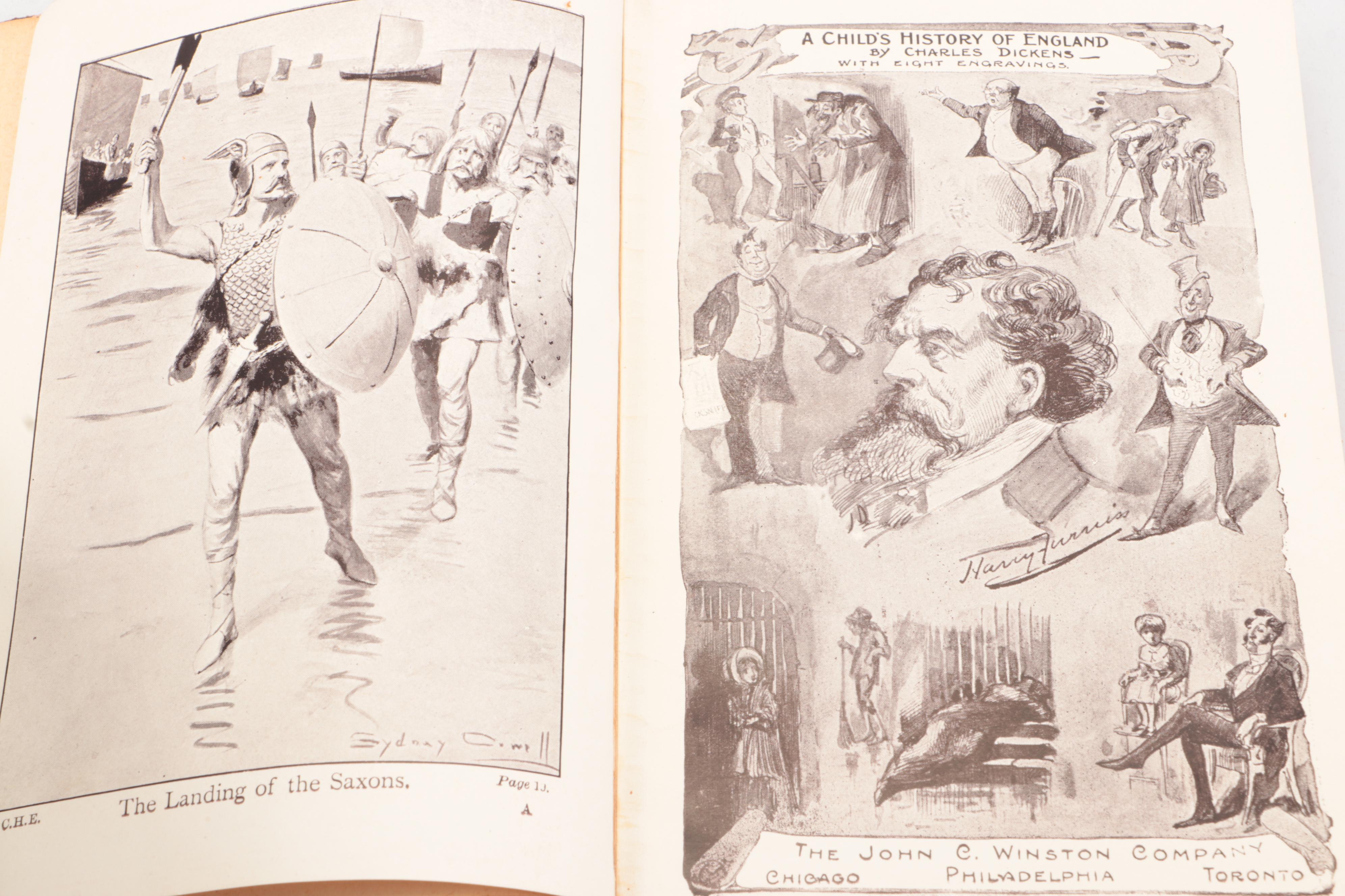 Leather Bound "The Works of Charles Dickens" Partial Set, Early 20th Century