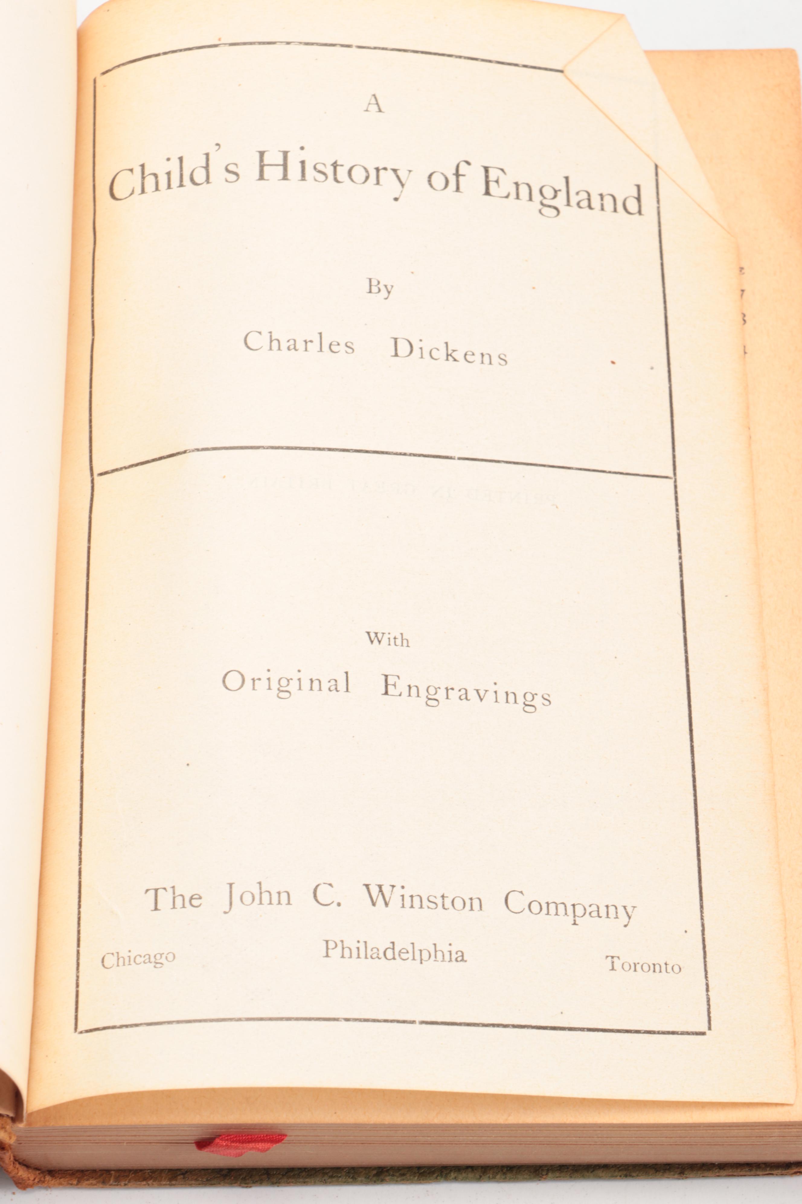 Leather Bound "The Works of Charles Dickens" Partial Set, Early 20th Century