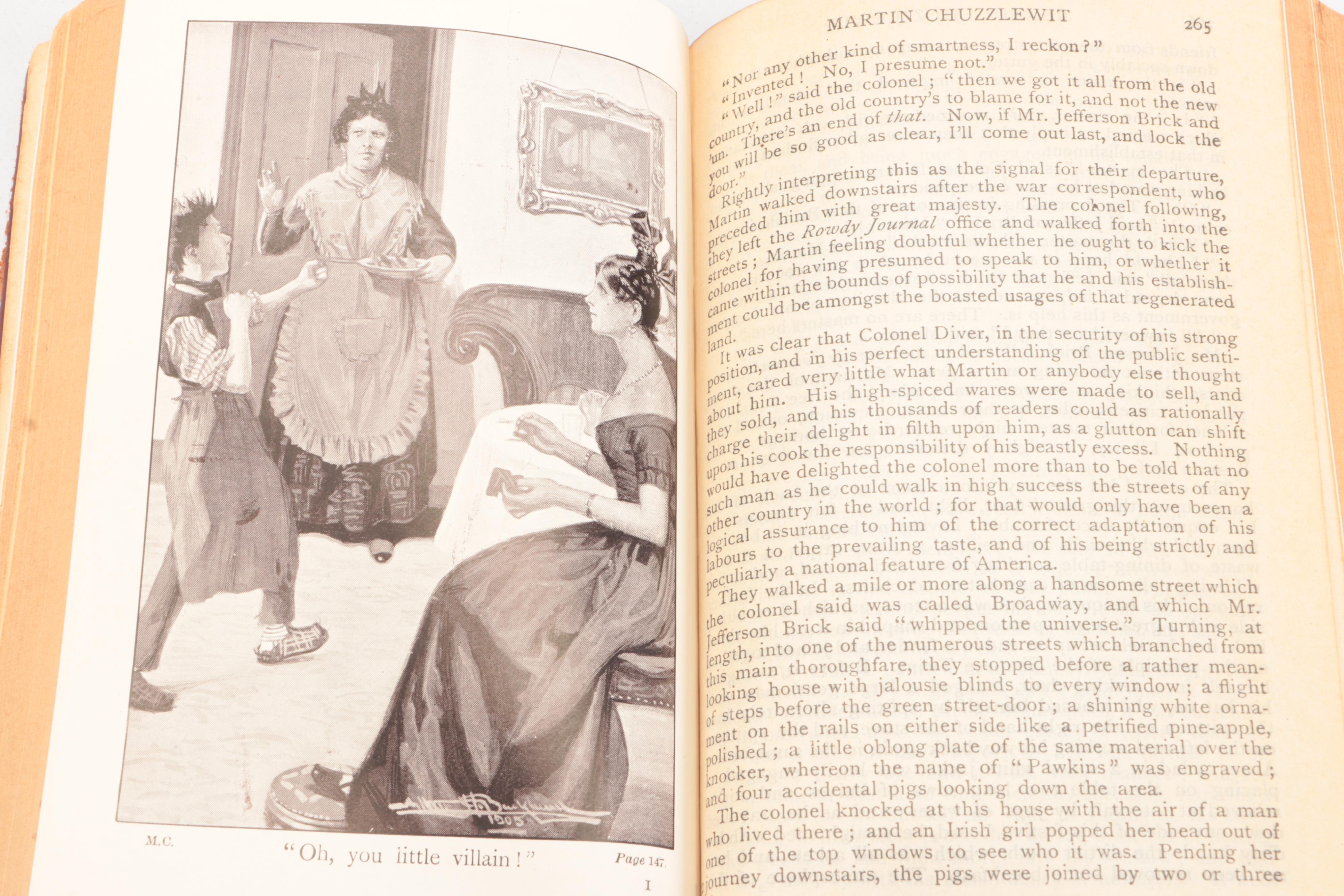 Leather Bound "The Works of Charles Dickens" Partial Set, Early 20th Century