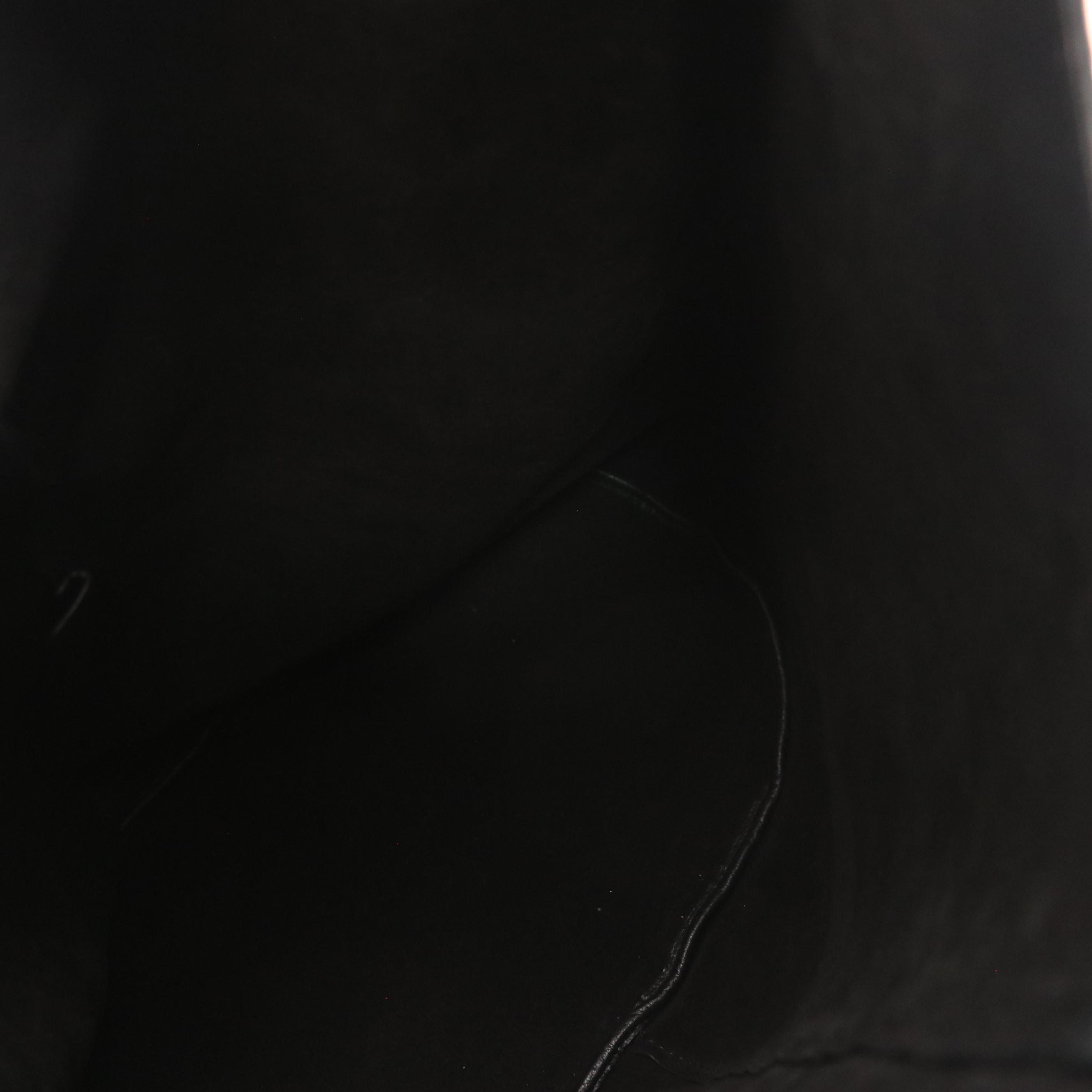 Salvatore Ferragamo Black Calfskin Grain Leather Slouchy Hobo Bag with Zip Pouch