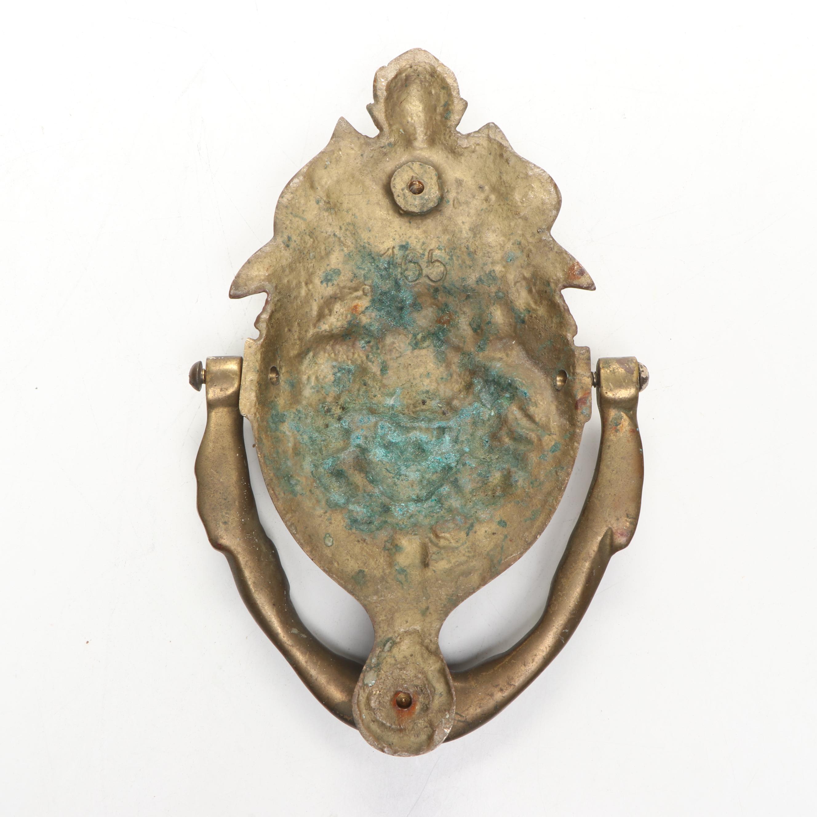 Neo-Grec Style Medusa Figural Cast Brass Door Knocker