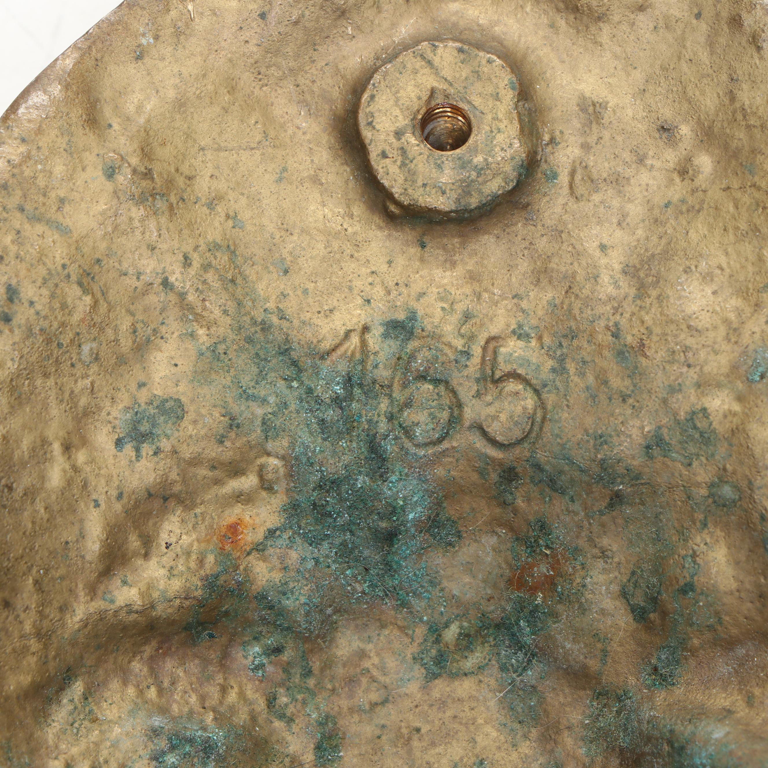 Neo-Grec Style Medusa Figural Cast Brass Door Knocker