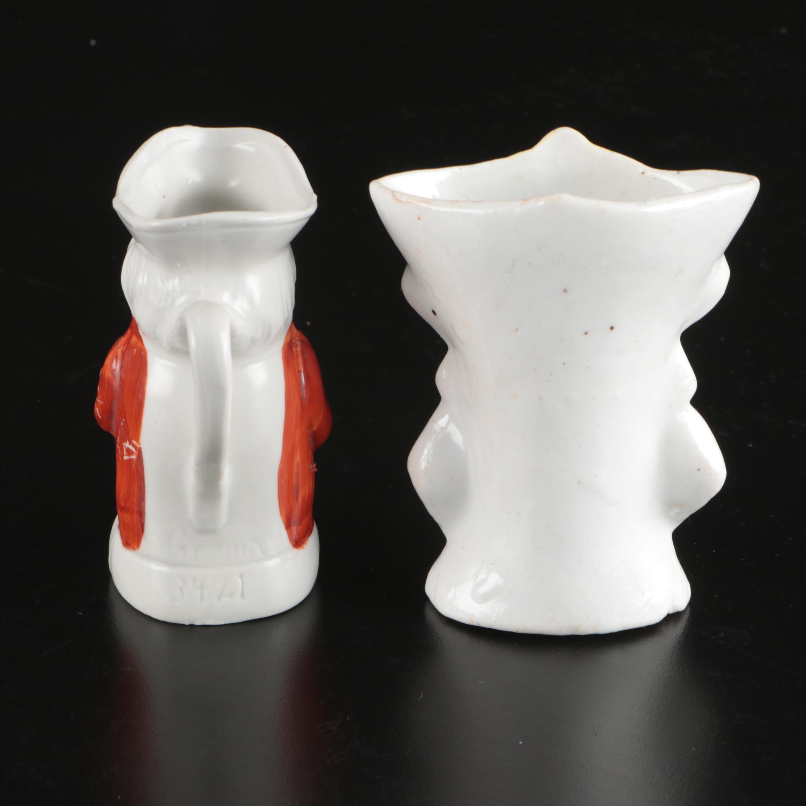 Victorian Style Miniature Toby Jug with Farinings and Other Decor