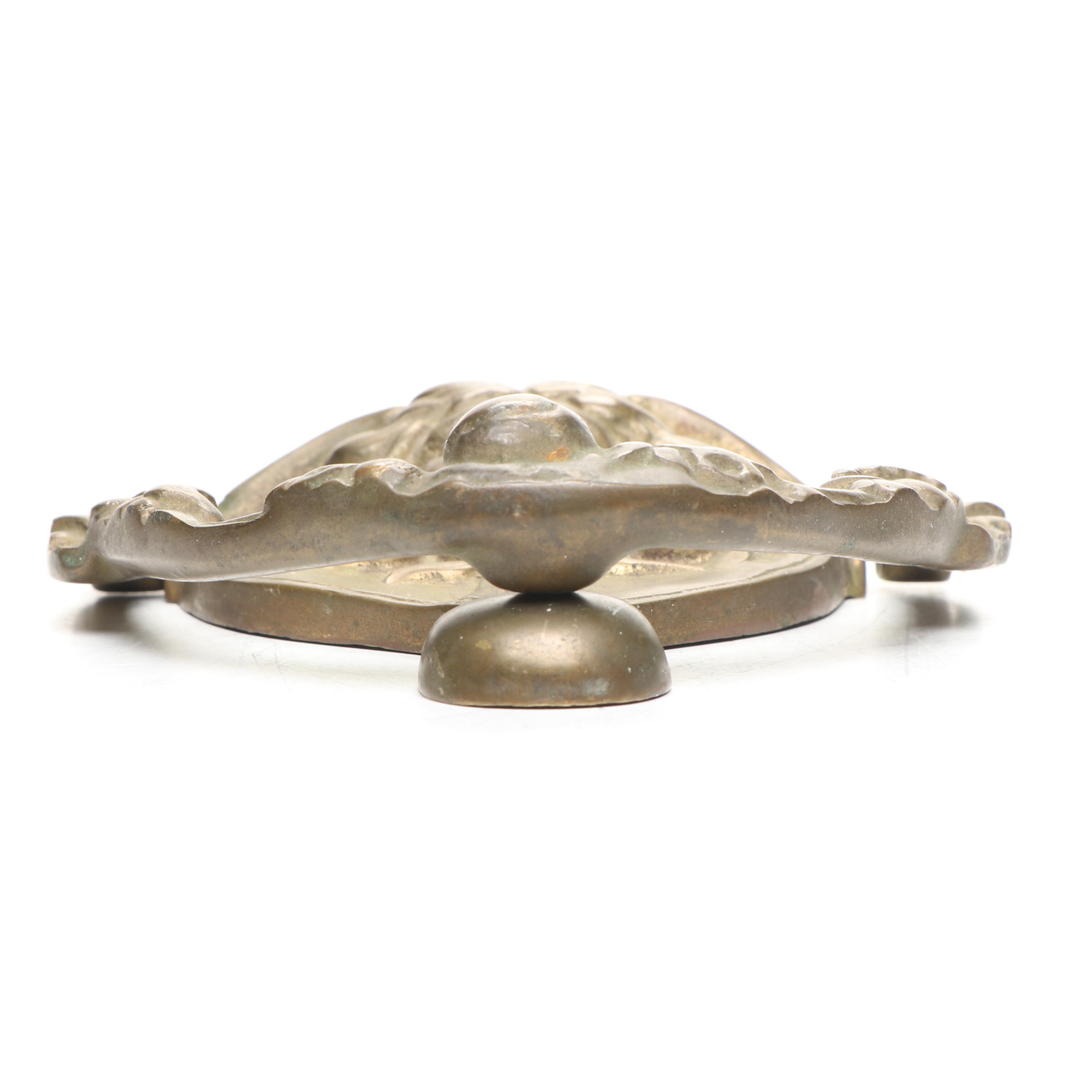 Neo-Grec Style Medusa Figural Cast Brass Door Knocker