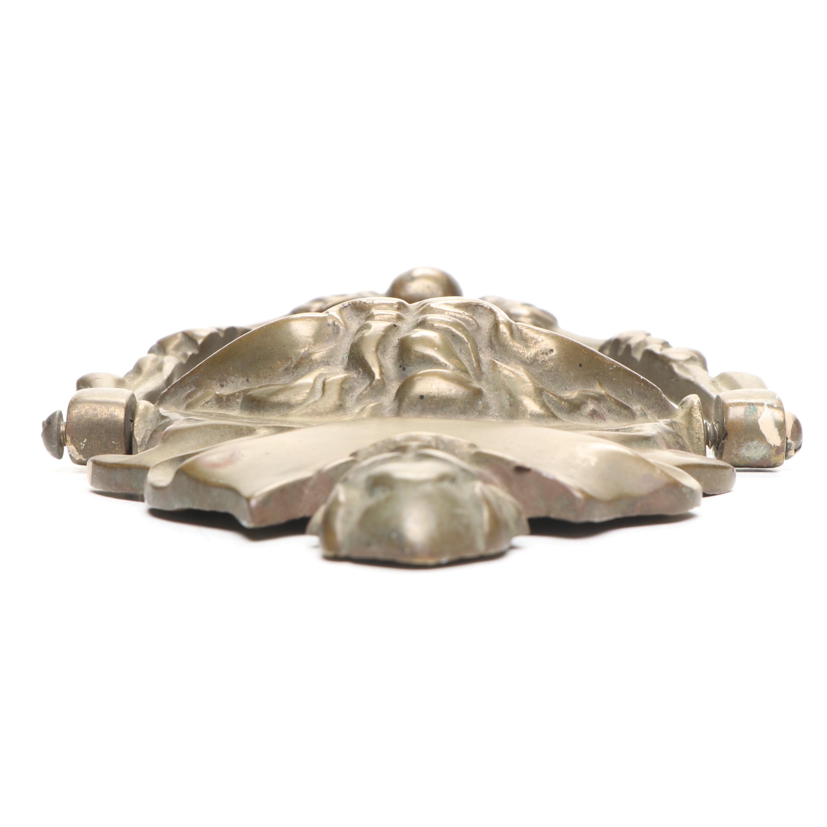 Neo-Grec Style Medusa Figural Cast Brass Door Knocker