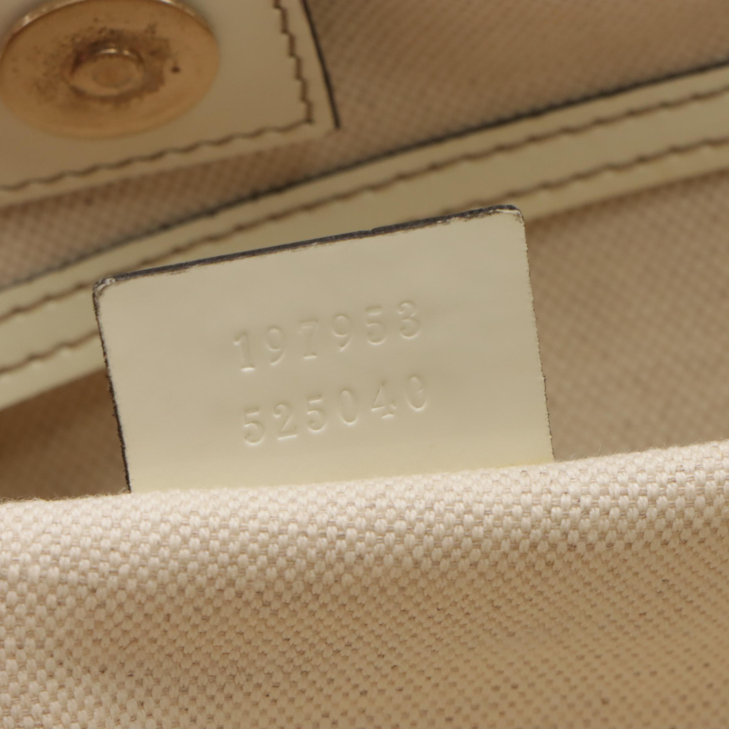 Gucci GG Supreme Canvas and Patent Leather Tote