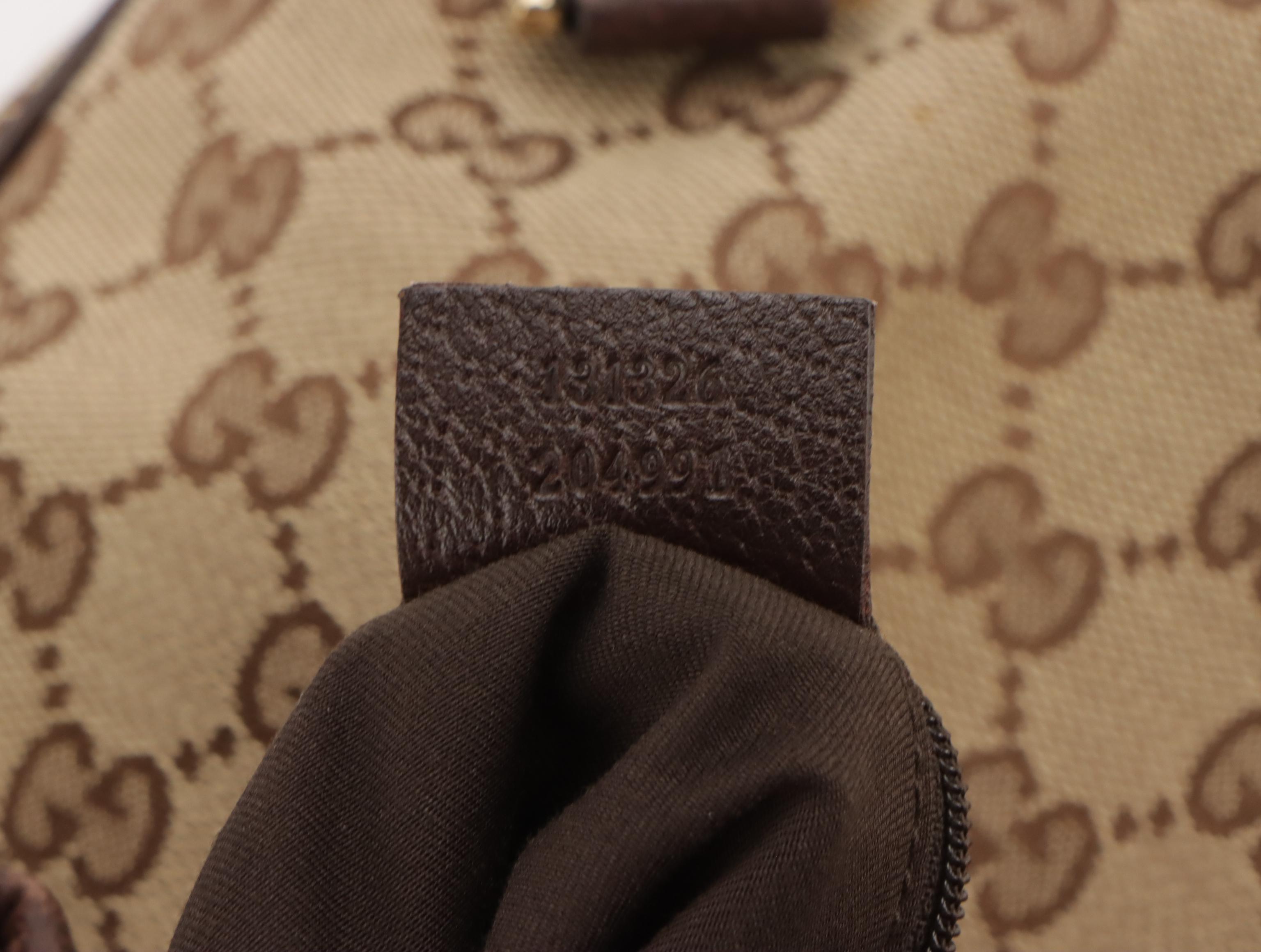 Gucci GG Jacquard Canvas and Cinghiale Leather D-Ring Crossbody Bag