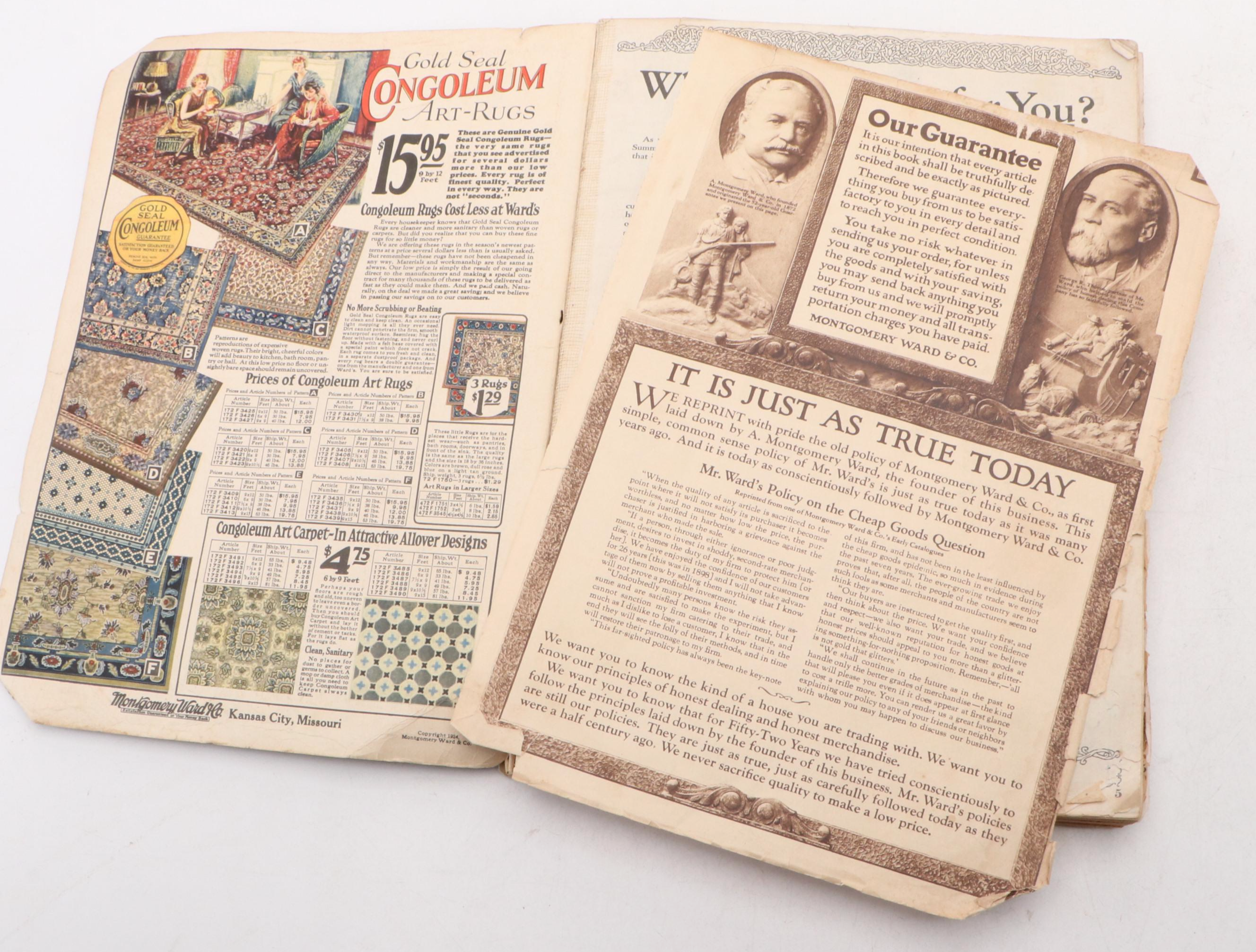 King Features Vintage Comic Books with Montgomery & Ward 1924 Catalogue