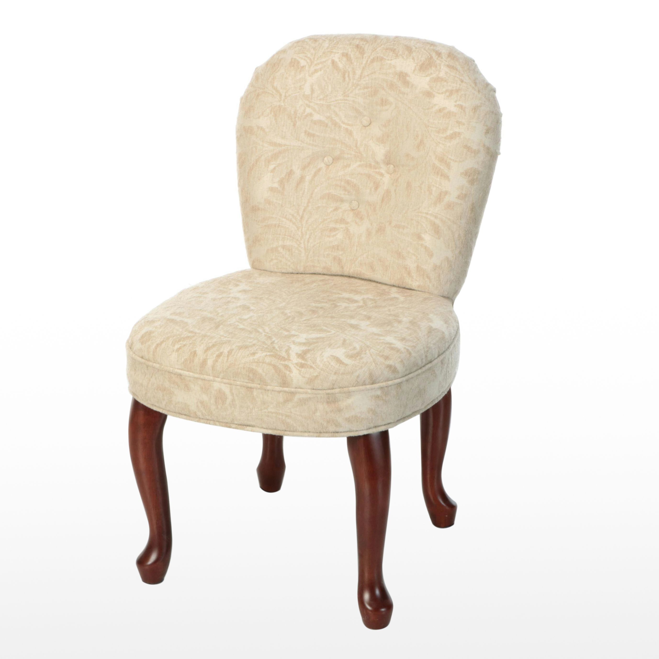 Queen Anne Style Upholstered Accent Chair