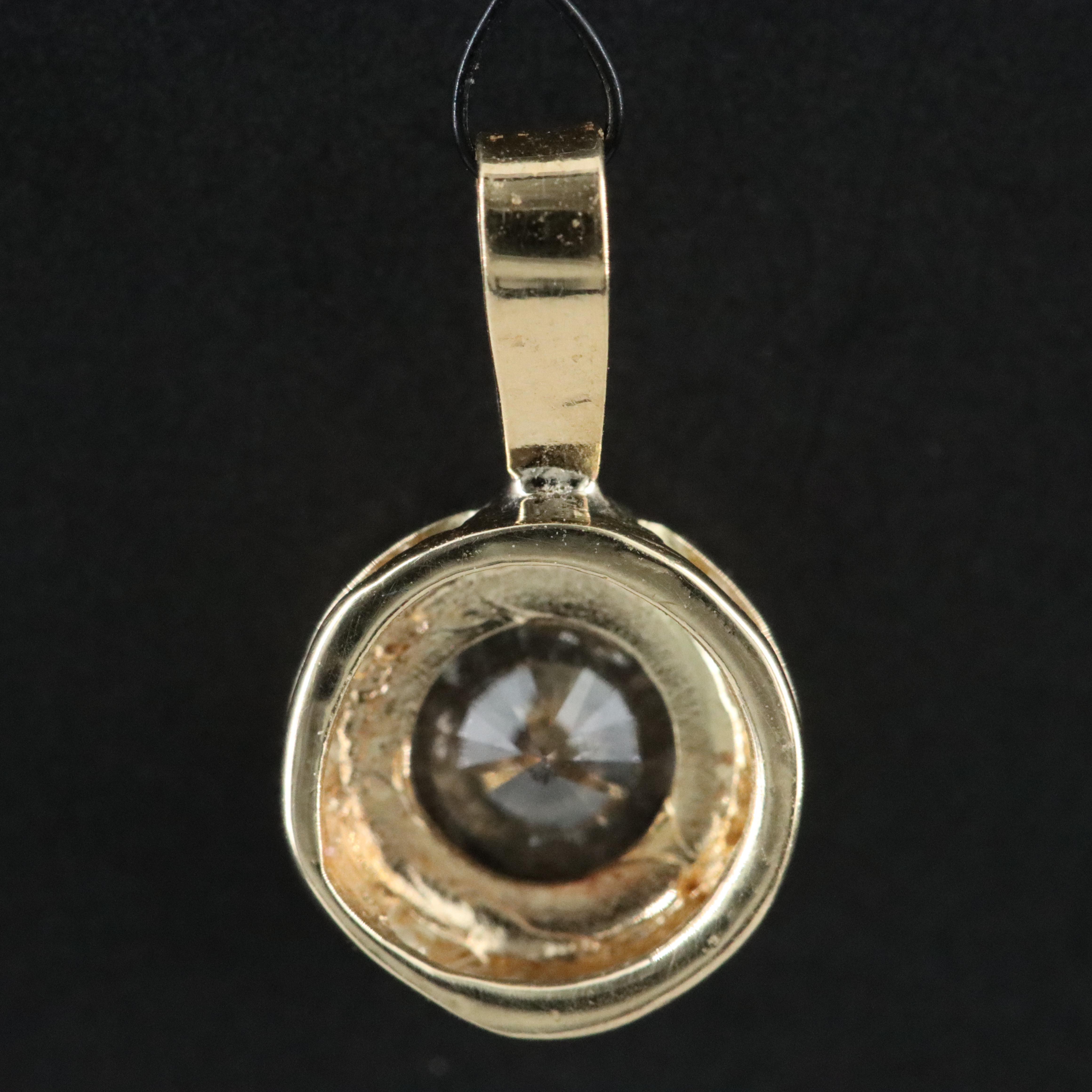 14K 0.49 CT Diamond Solitaire Pendant