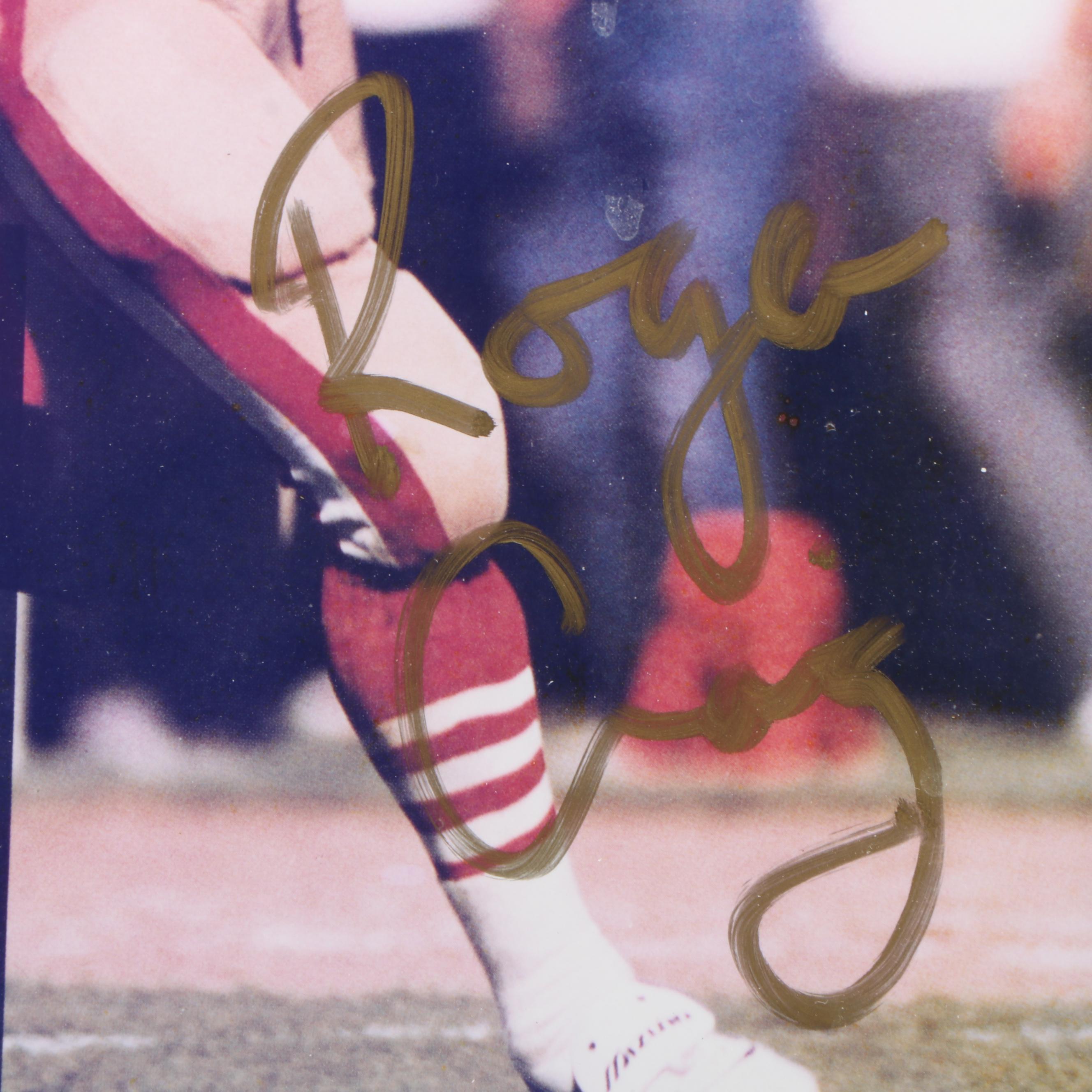 Ronnie Lott and Roger Craig Signed Photos with San Francisco 49ers 1989 Yearbook