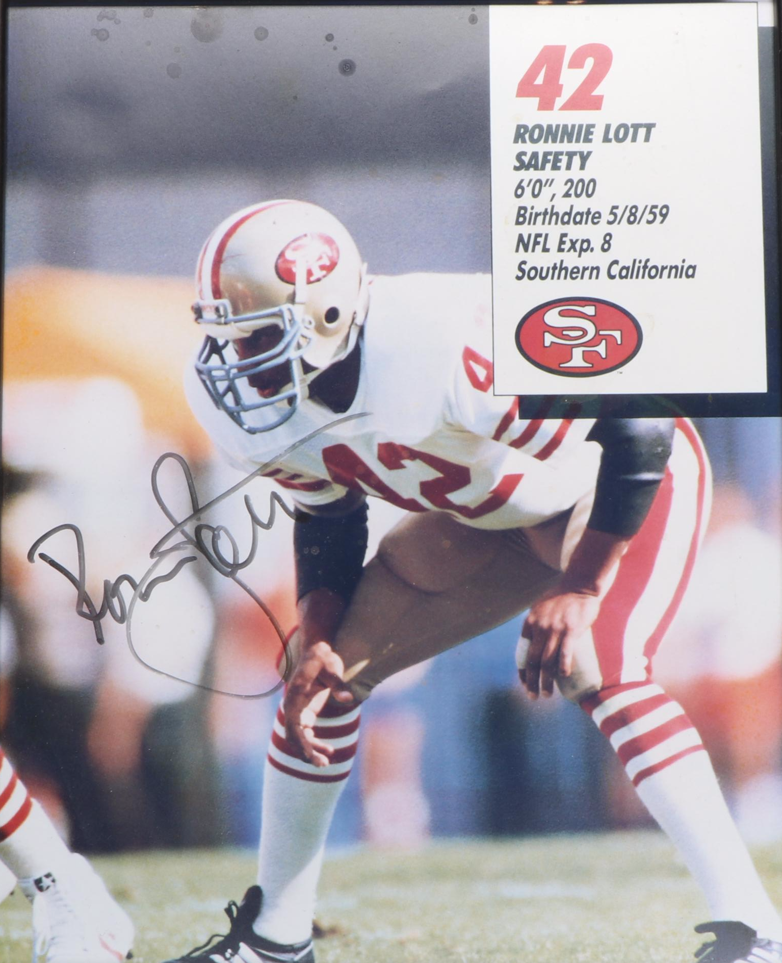 Ronnie Lott and Roger Craig Signed Photos with San Francisco 49ers 1989 Yearbook