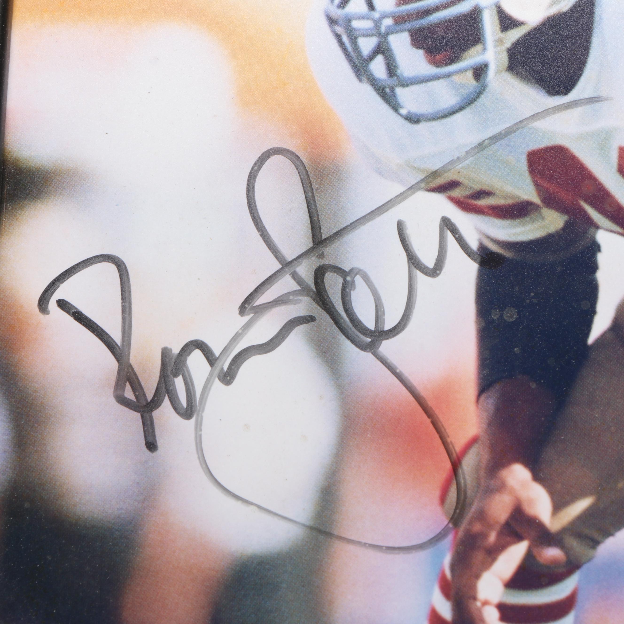 Ronnie Lott and Roger Craig Signed Photos with San Francisco 49ers 1989 Yearbook