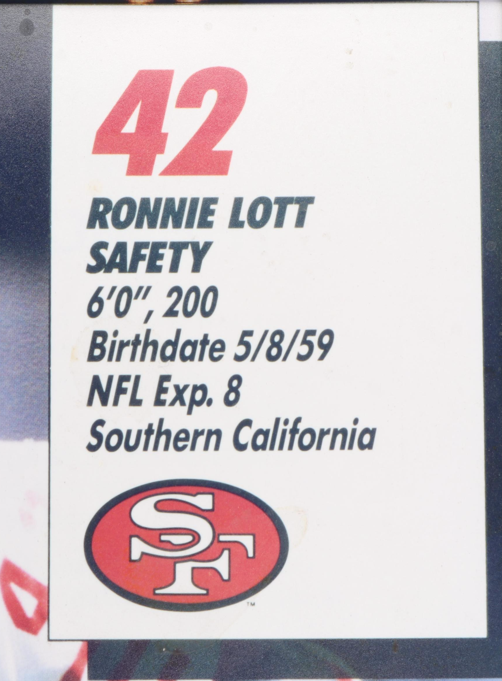 Ronnie Lott and Roger Craig Signed Photos with San Francisco 49ers 1989 Yearbook