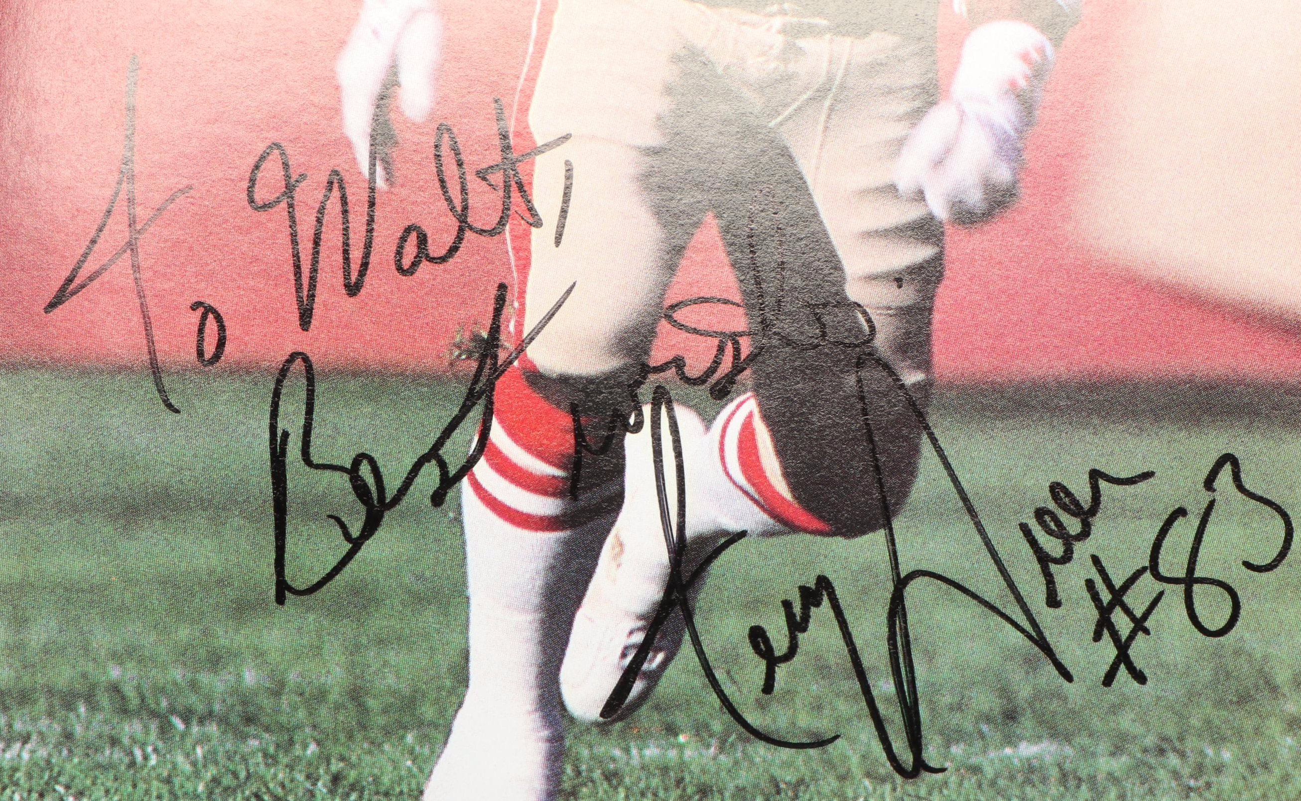 Ronnie Lott and Roger Craig Signed Photos with San Francisco 49ers 1989 Yearbook