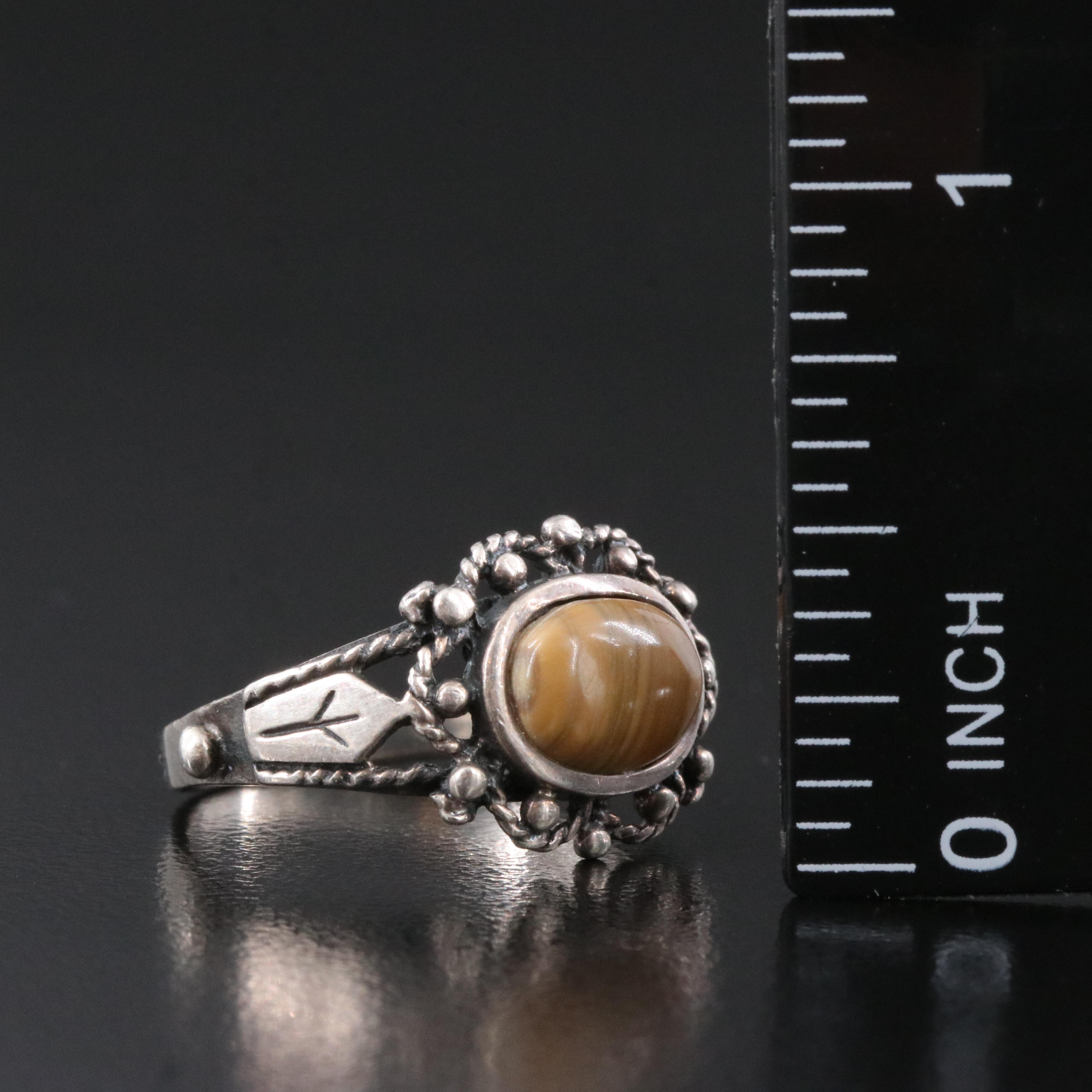 Sterling Faux Tiger's Eye Ring