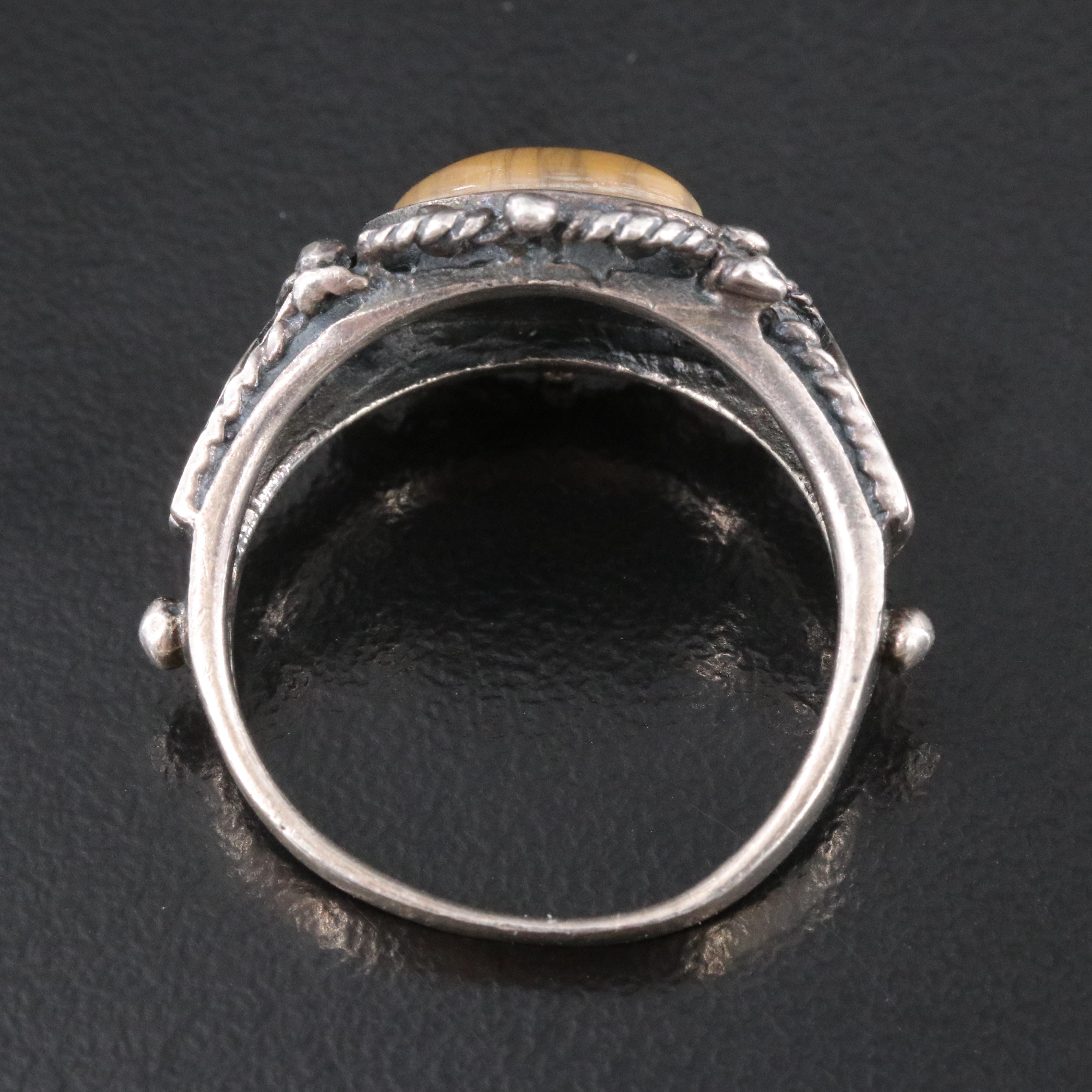 Sterling Faux Tiger's Eye Ring