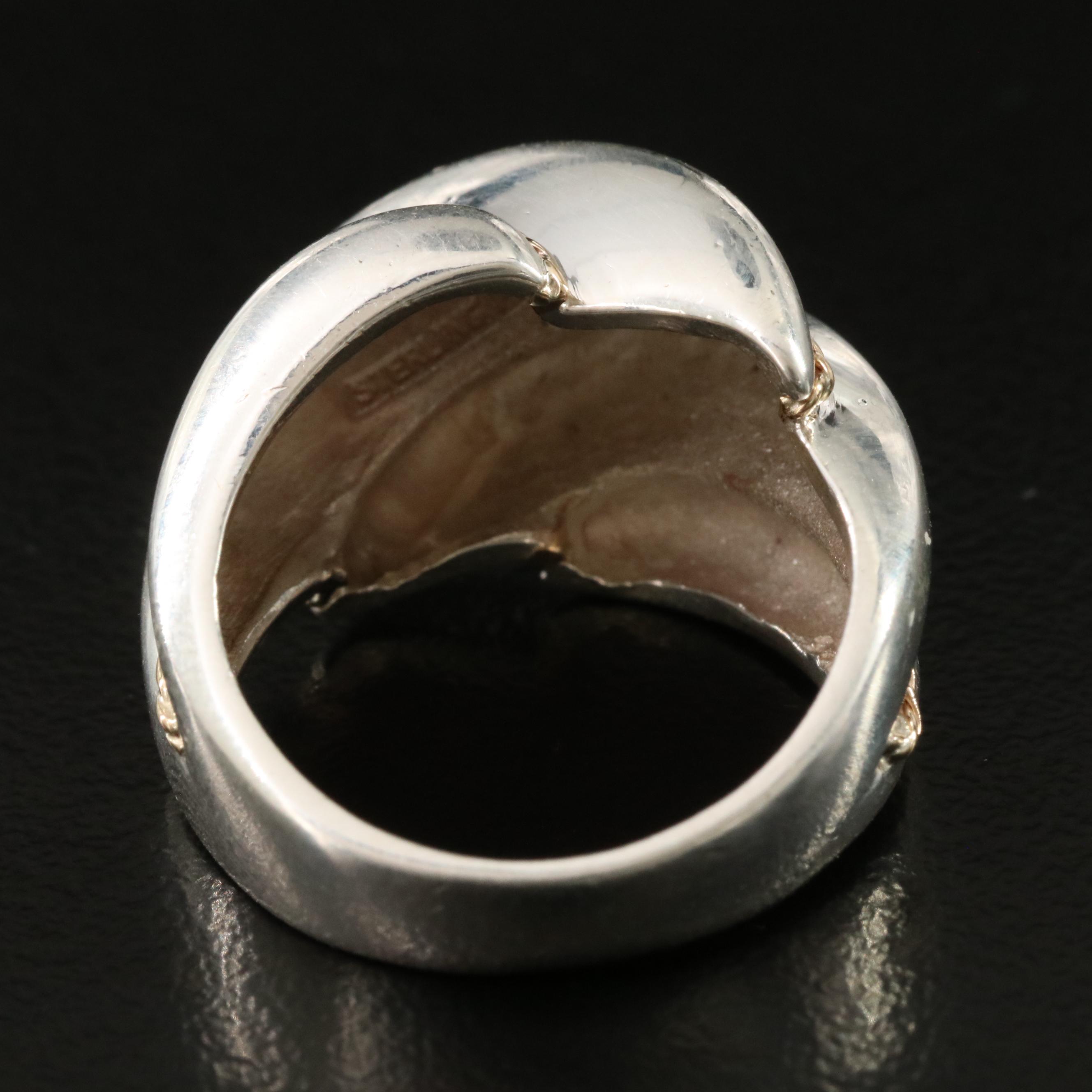 Tiffany & Co. Sterling and 14K Shrimp Ring