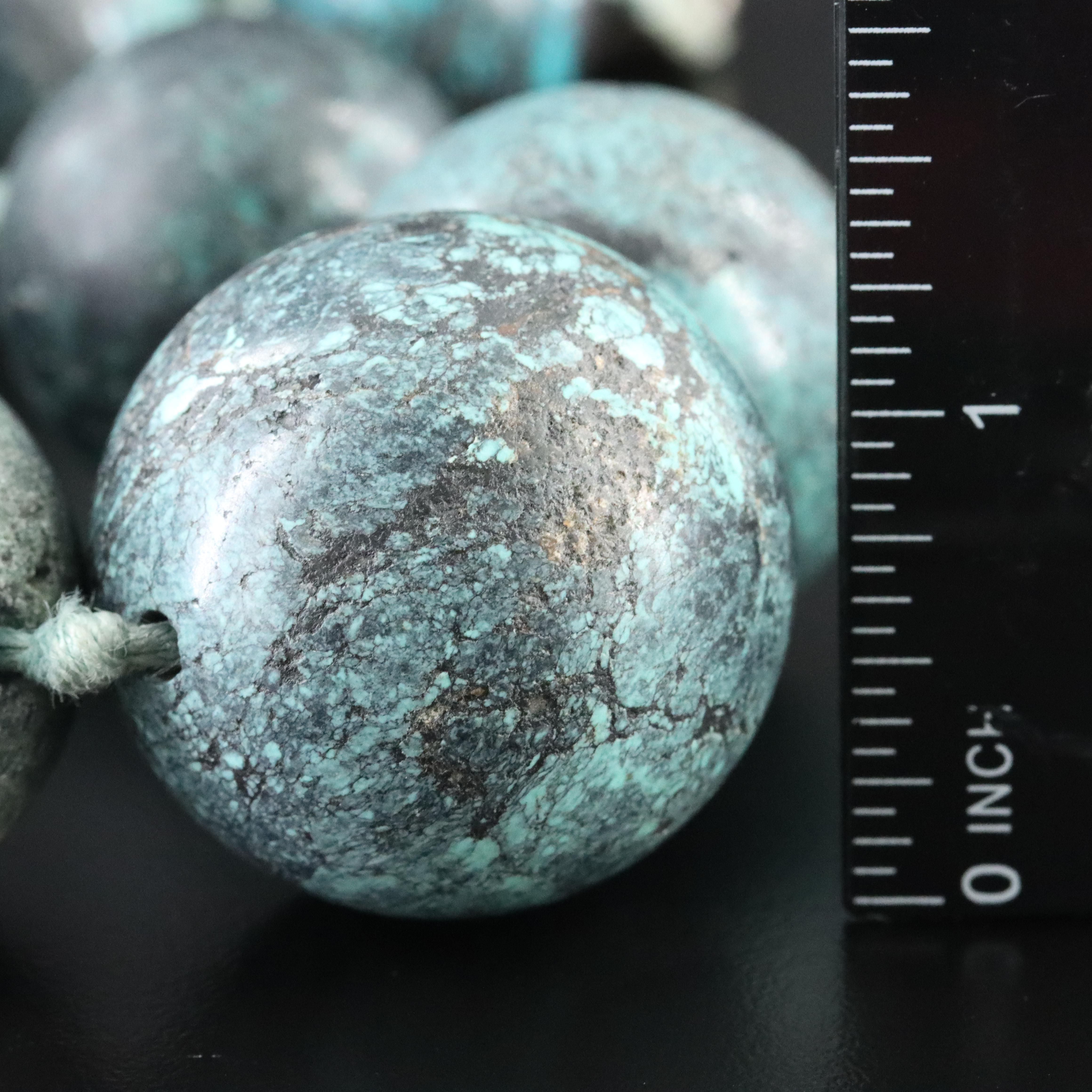 Graduated Large Turquoise Bead Necklace