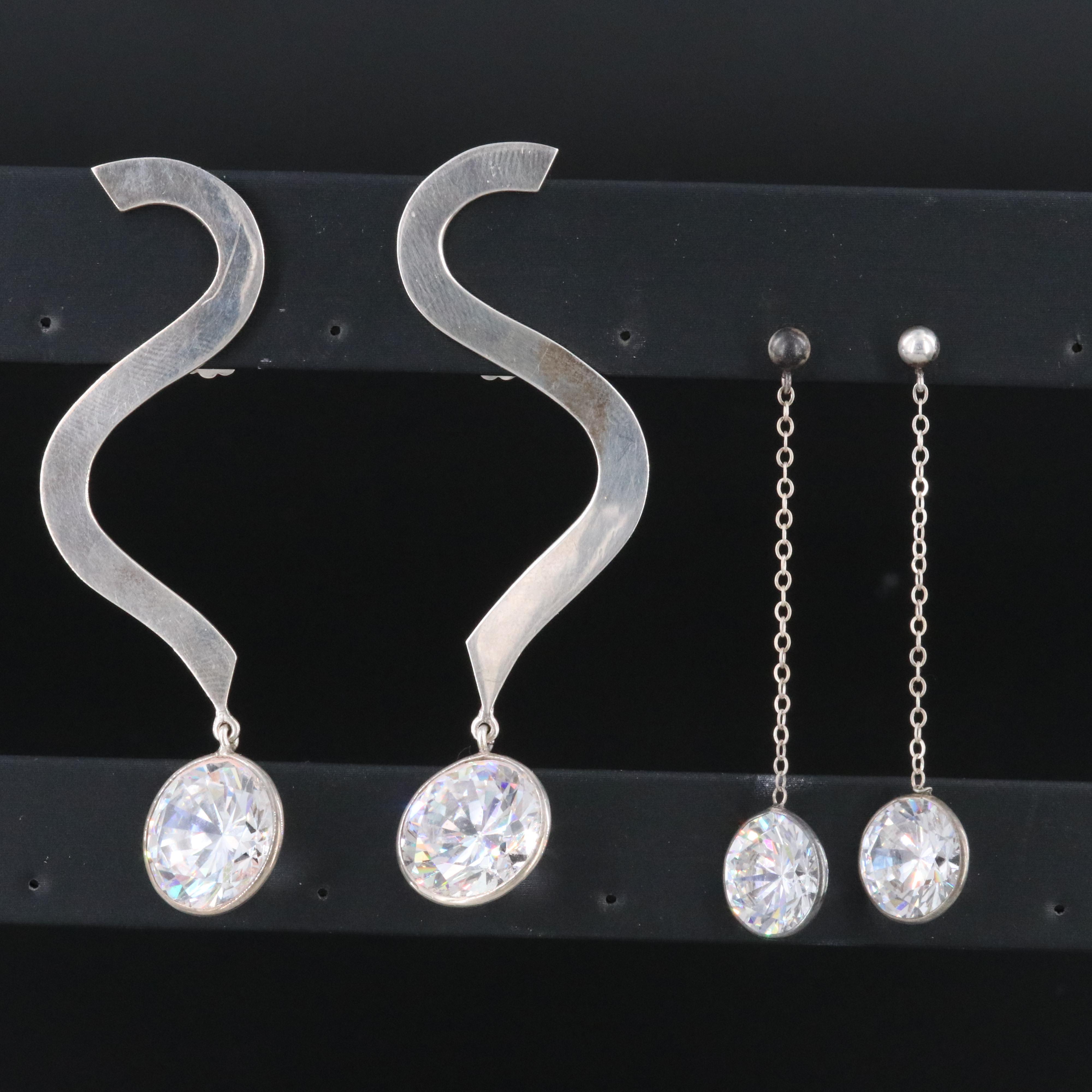 M & J Savitt Featured in Sterling Earrings
