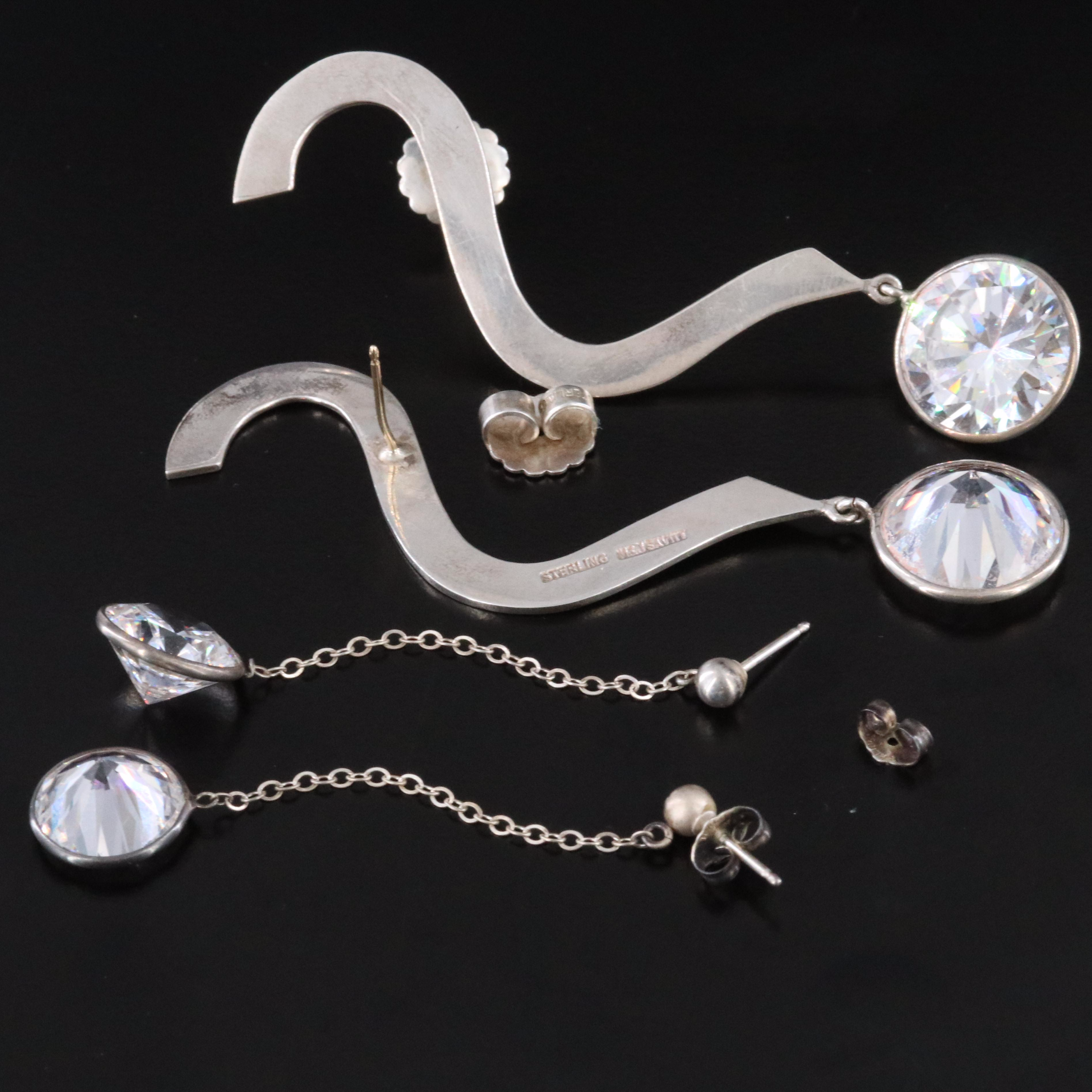 M & J Savitt Featured in Sterling Earrings