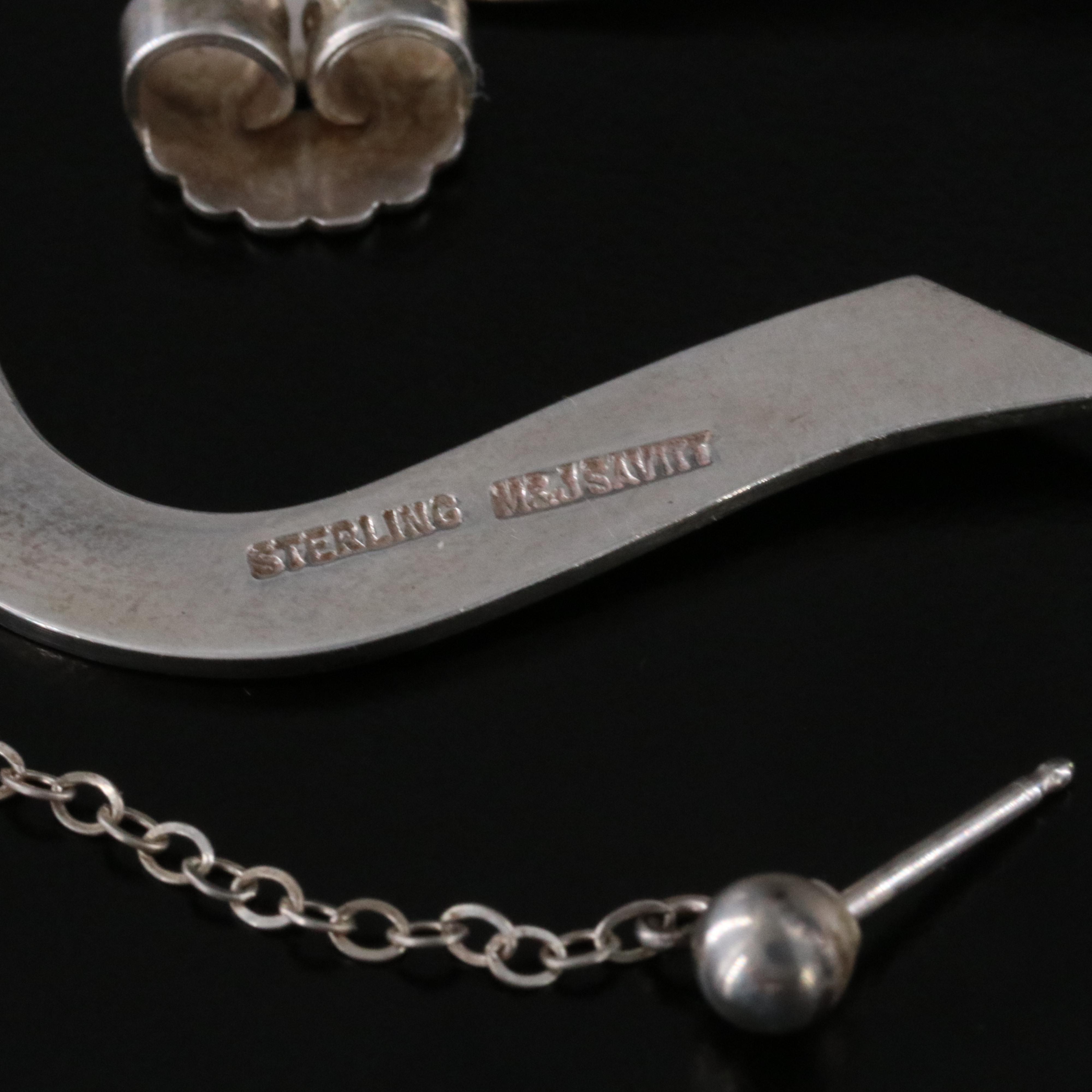 M & J Savitt Featured in Sterling Earrings