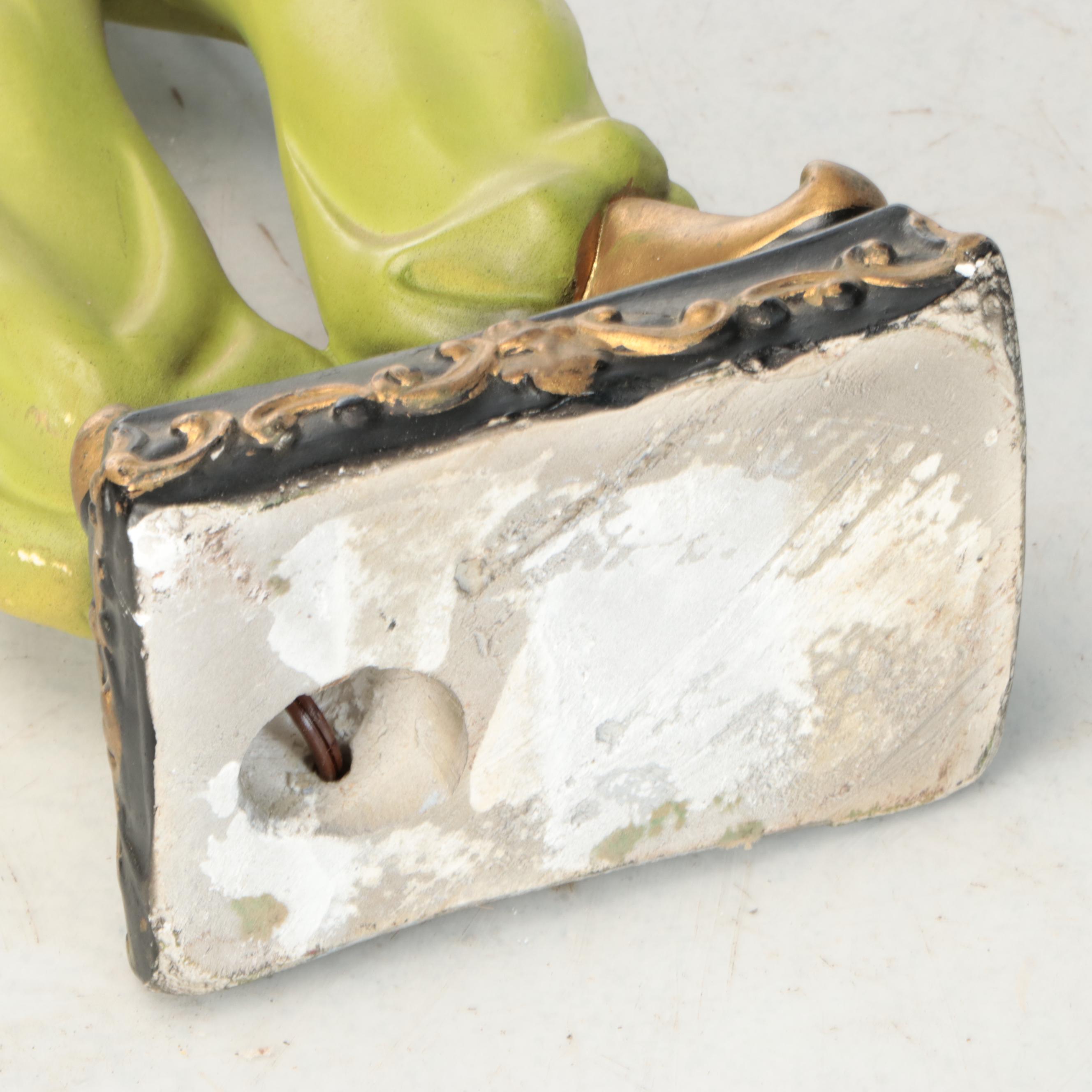 Chalkware Blackamoor Figural Table Lamp