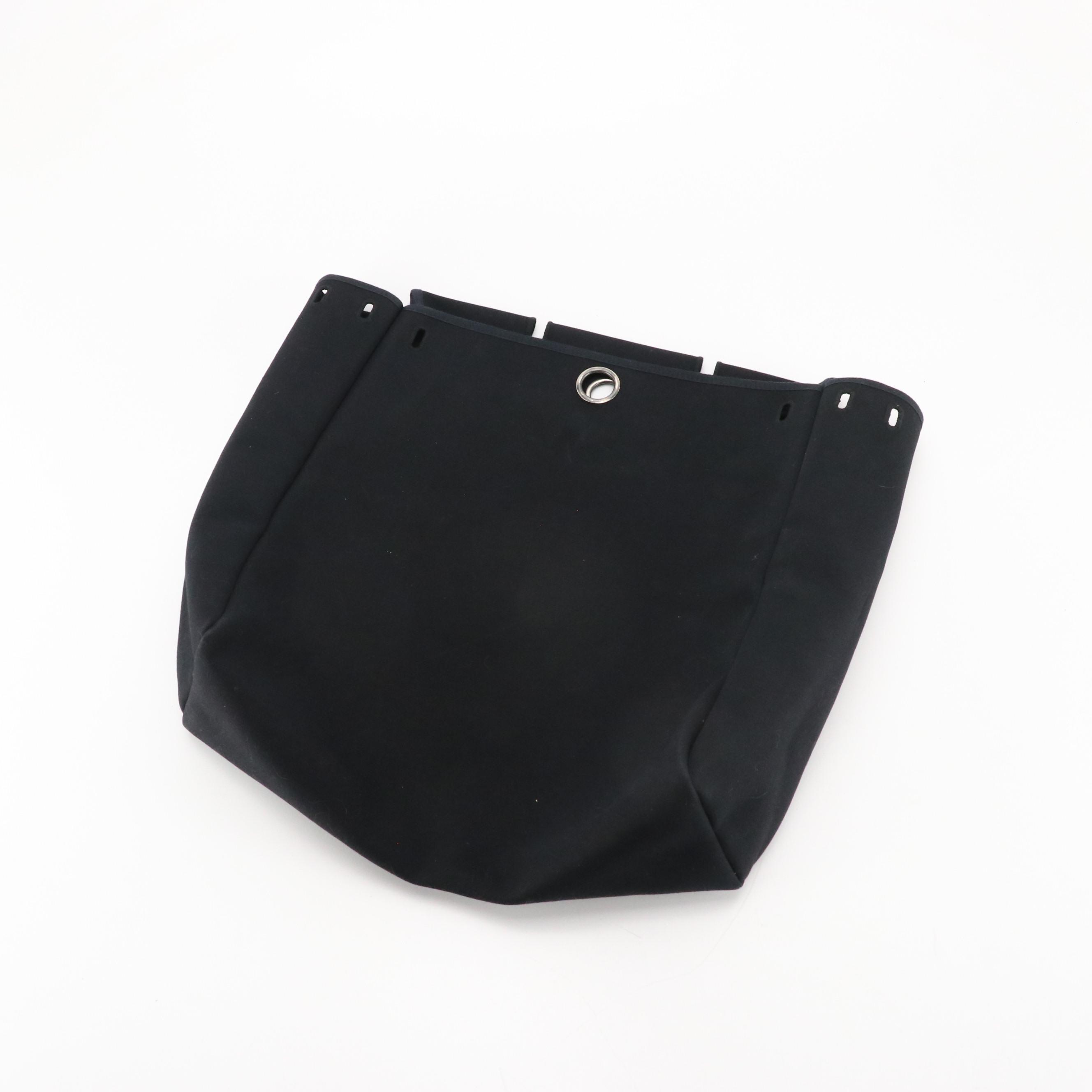 Hermès 39cm Herbag 2-in-1 Bag in Black Officier Canvas and Vache Hunter Leather