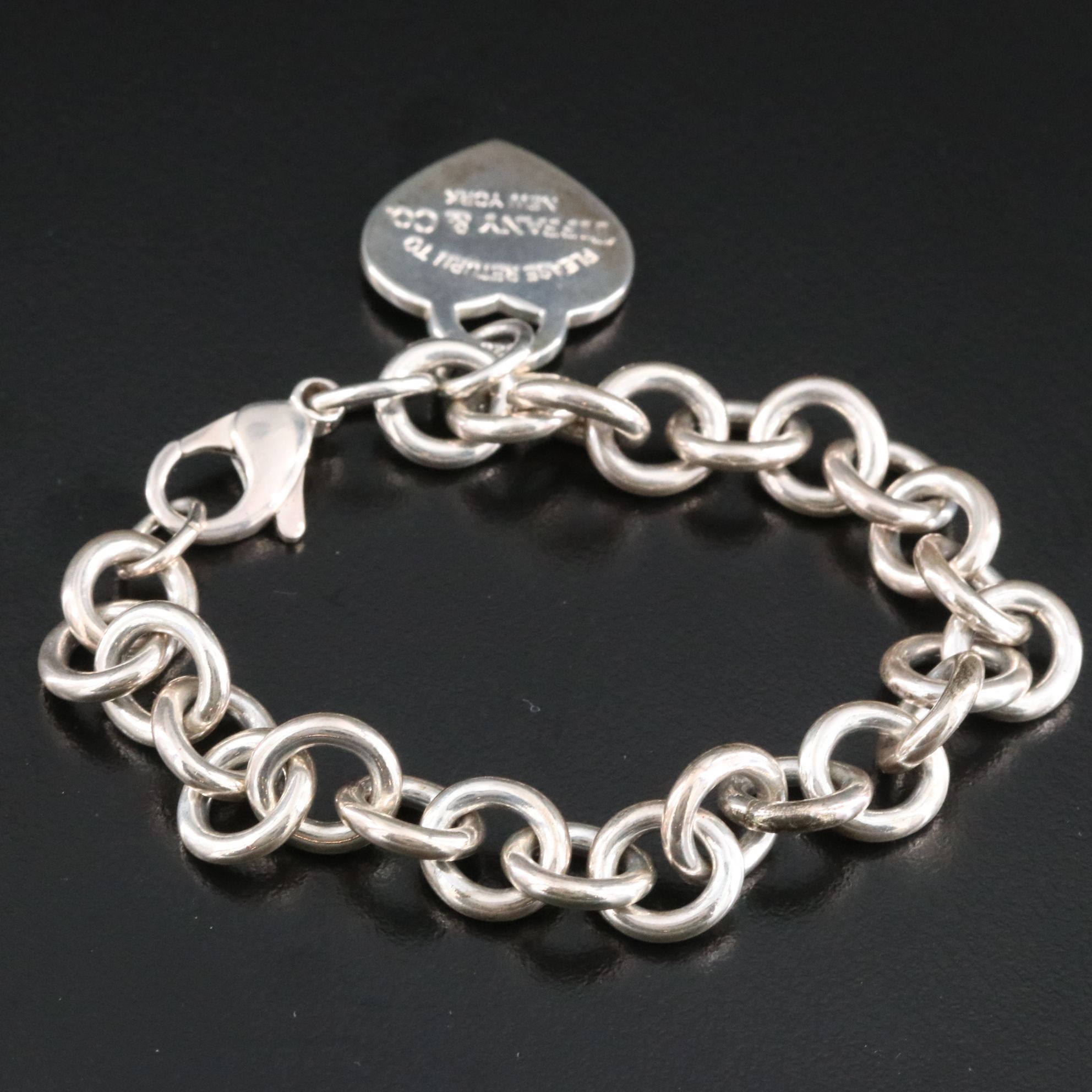 Tiffany & Co. Return to Tiffany Sterling Heart Tag Charm Bracelet