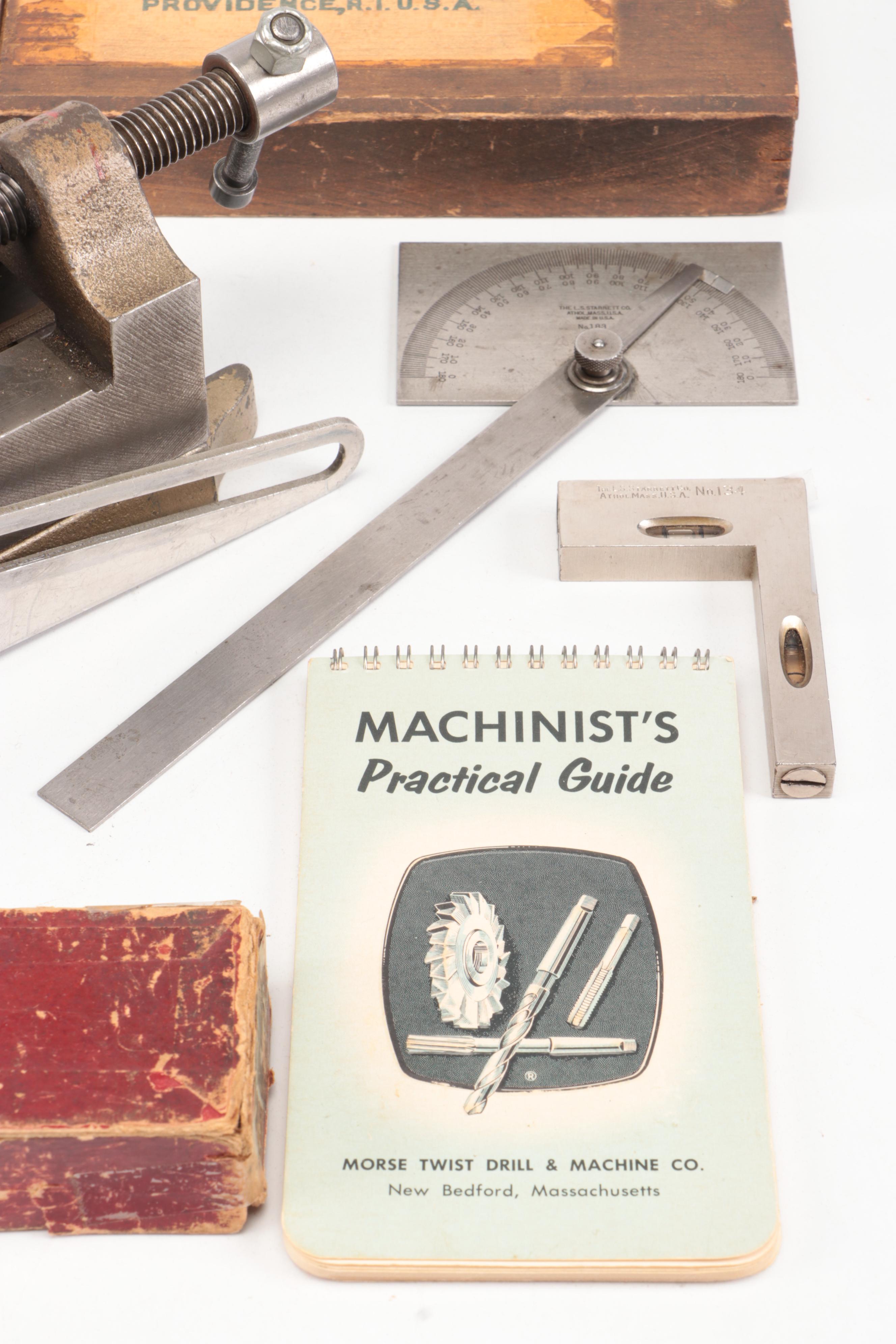 Morse End Mills, Brown & Sharpe Depth Micrometer, More Lathe Work Tools