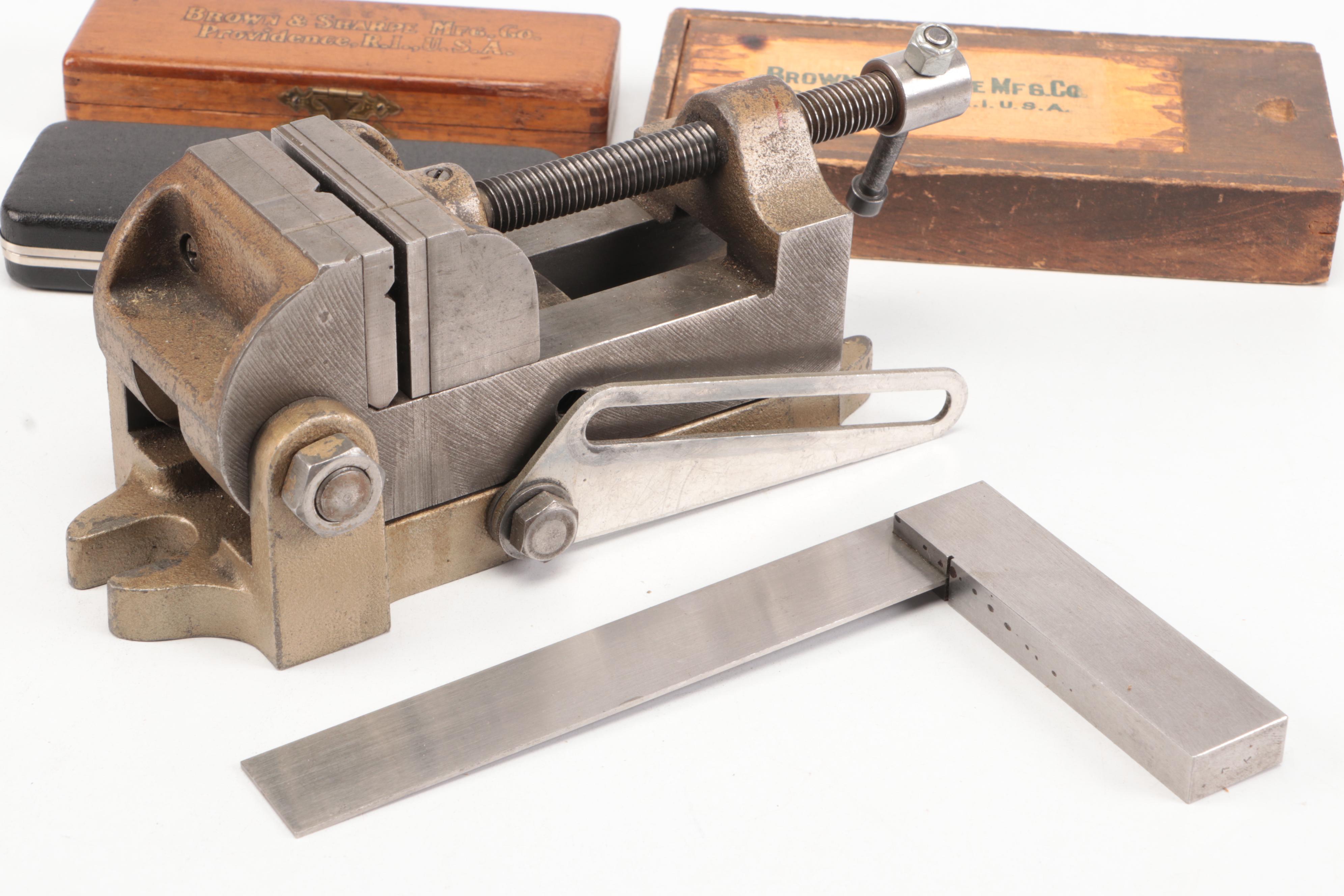 Morse End Mills, Brown & Sharpe Depth Micrometer, More Lathe Work Tools