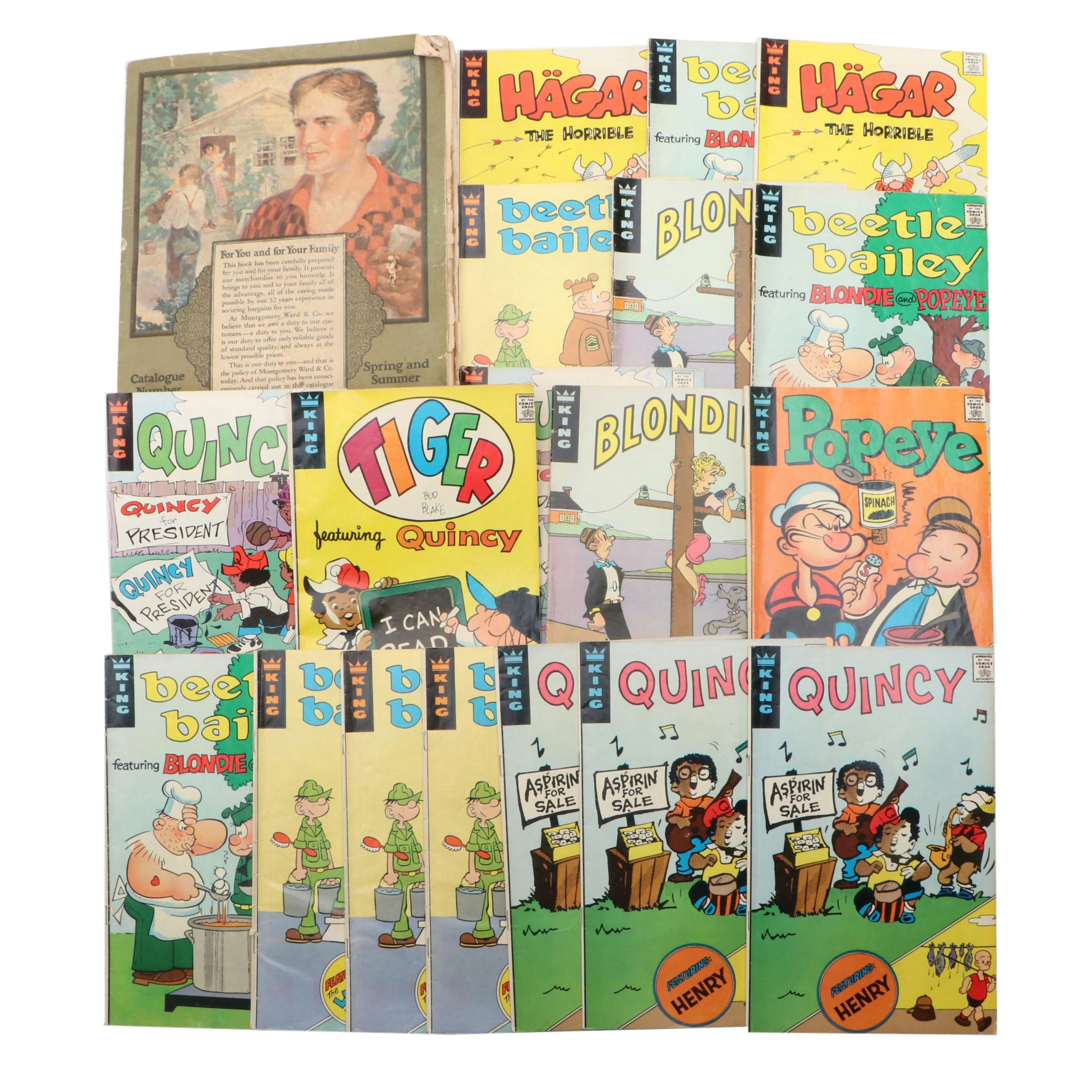 King Features Vintage Comic Books with Montgomery & Ward 1924 Catalogue
